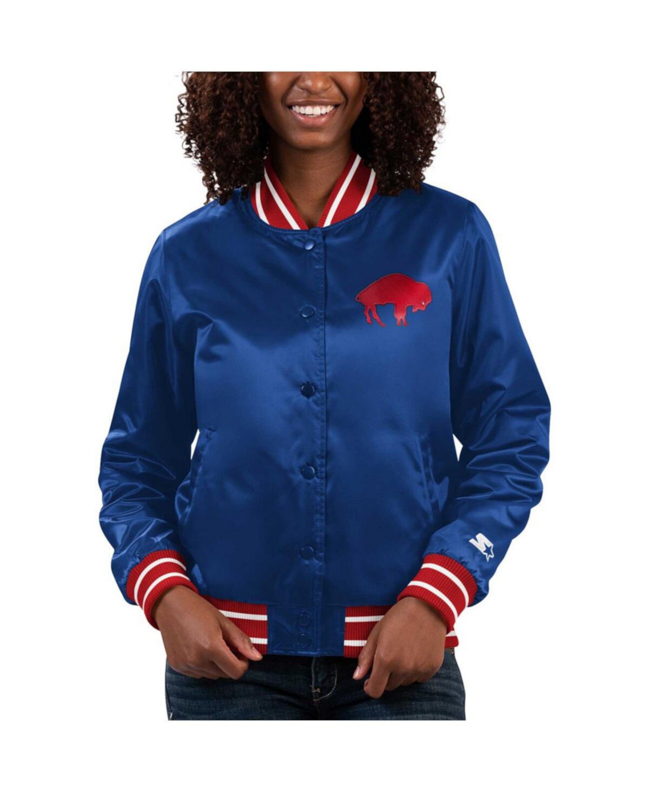 Женская куртка Buffalo Bills Full Count в стиле Varsity с сатиновым финишем Starter