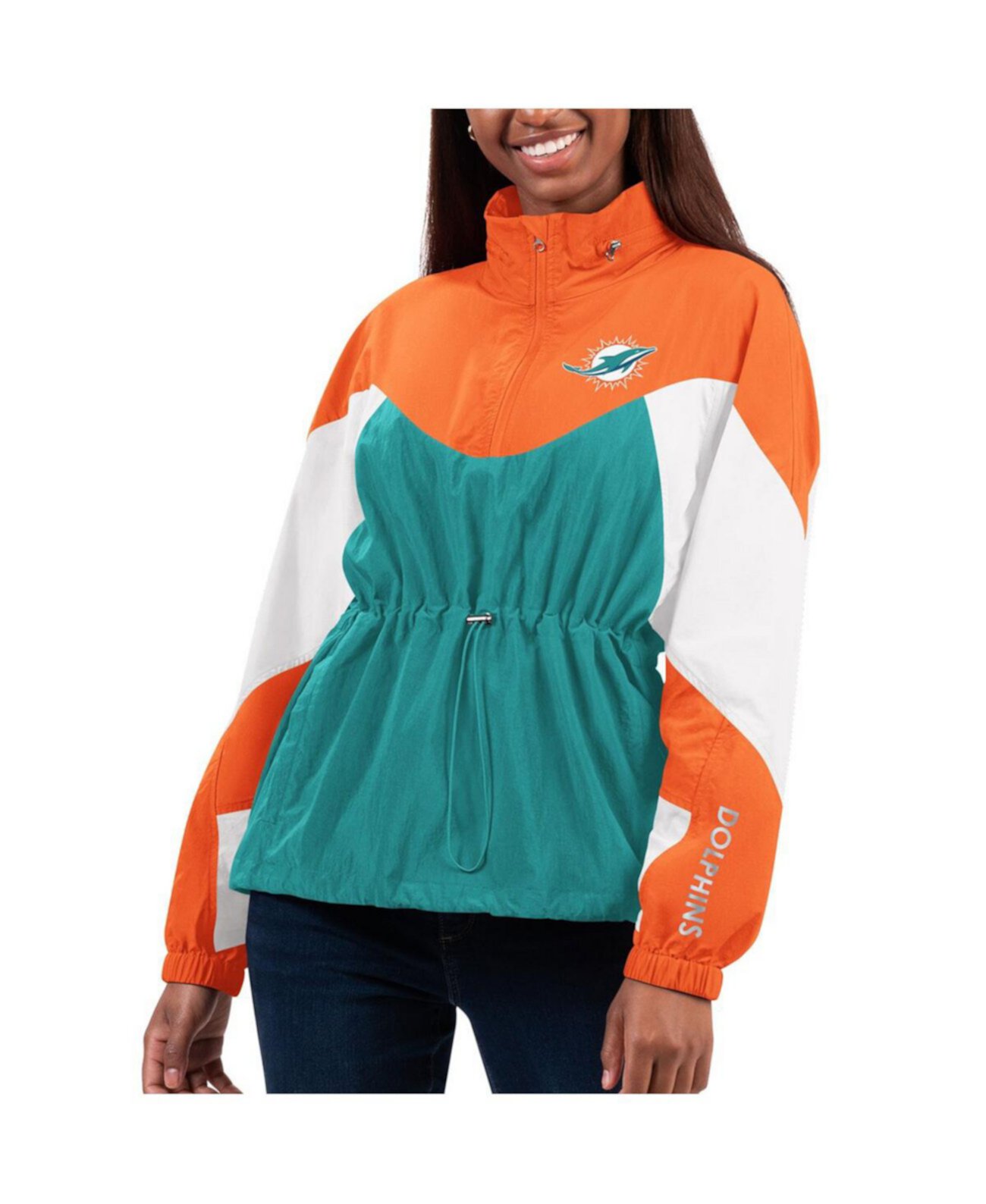 Женская Куртка G-III Miami Dolphins Tie Breaker Lightweight Quarter-Zip G-III