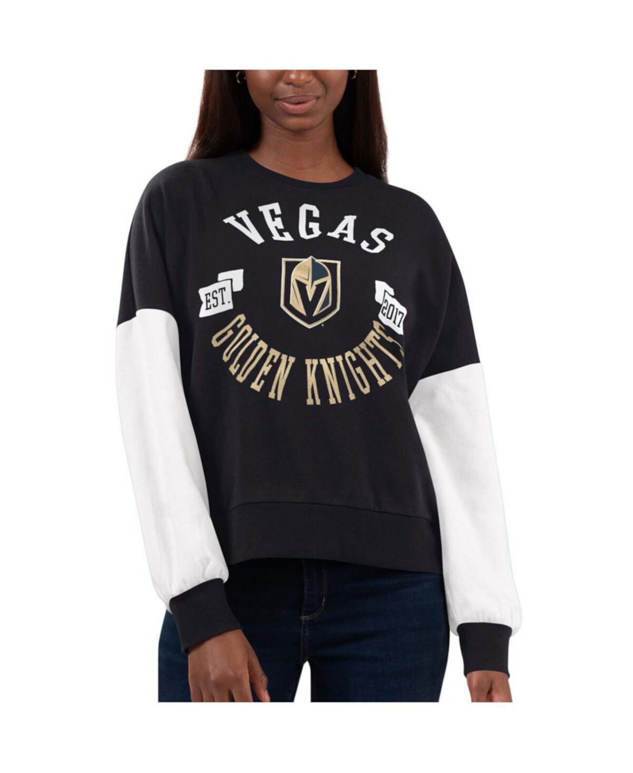 Женский черный худи Vegas Golden Knights с длинными рукавами и логотипом G-Iii