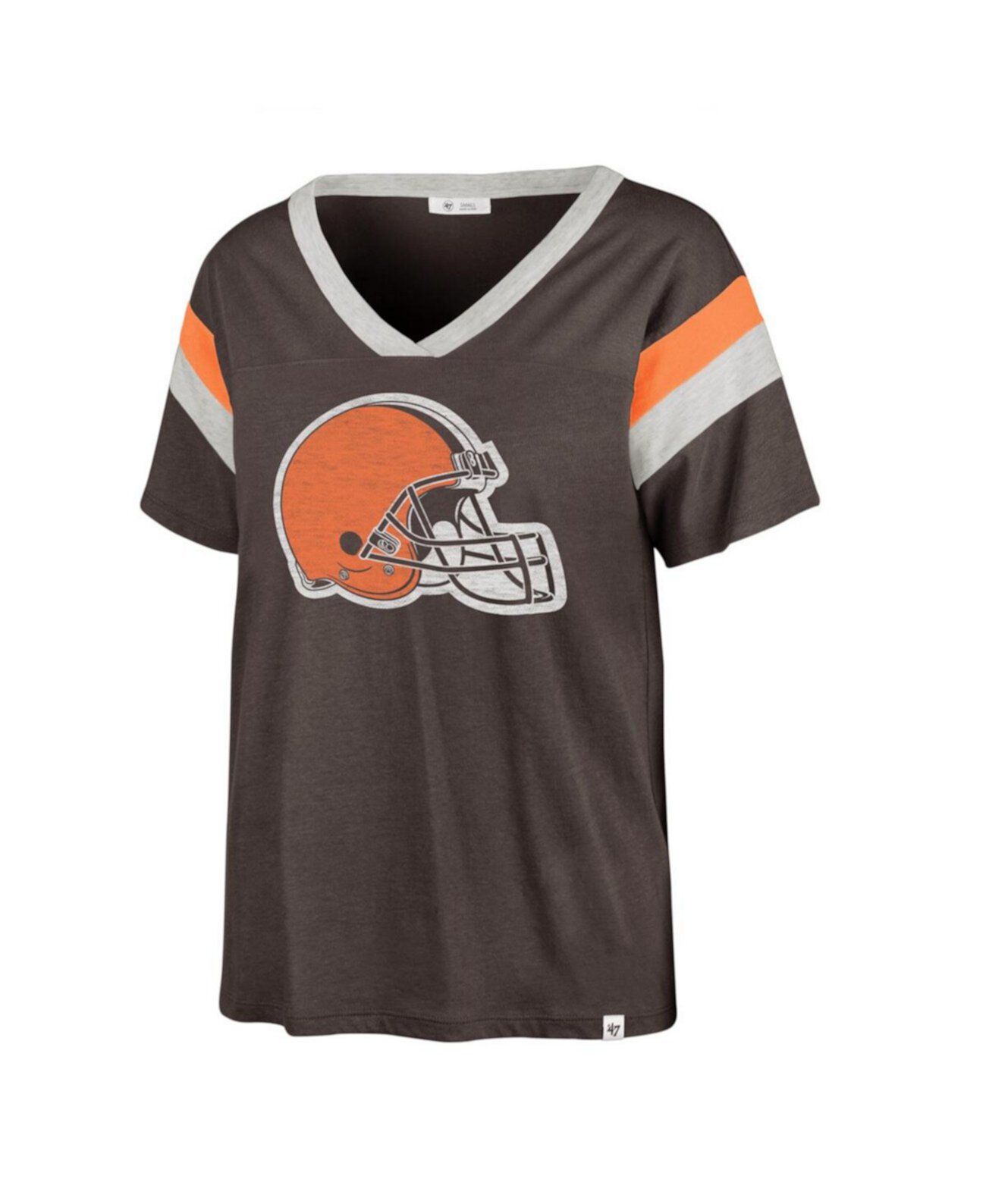 Женская футболка Cleveland Browns Phoenix с V-образным вырезом, 100% хлопок '47 Brand