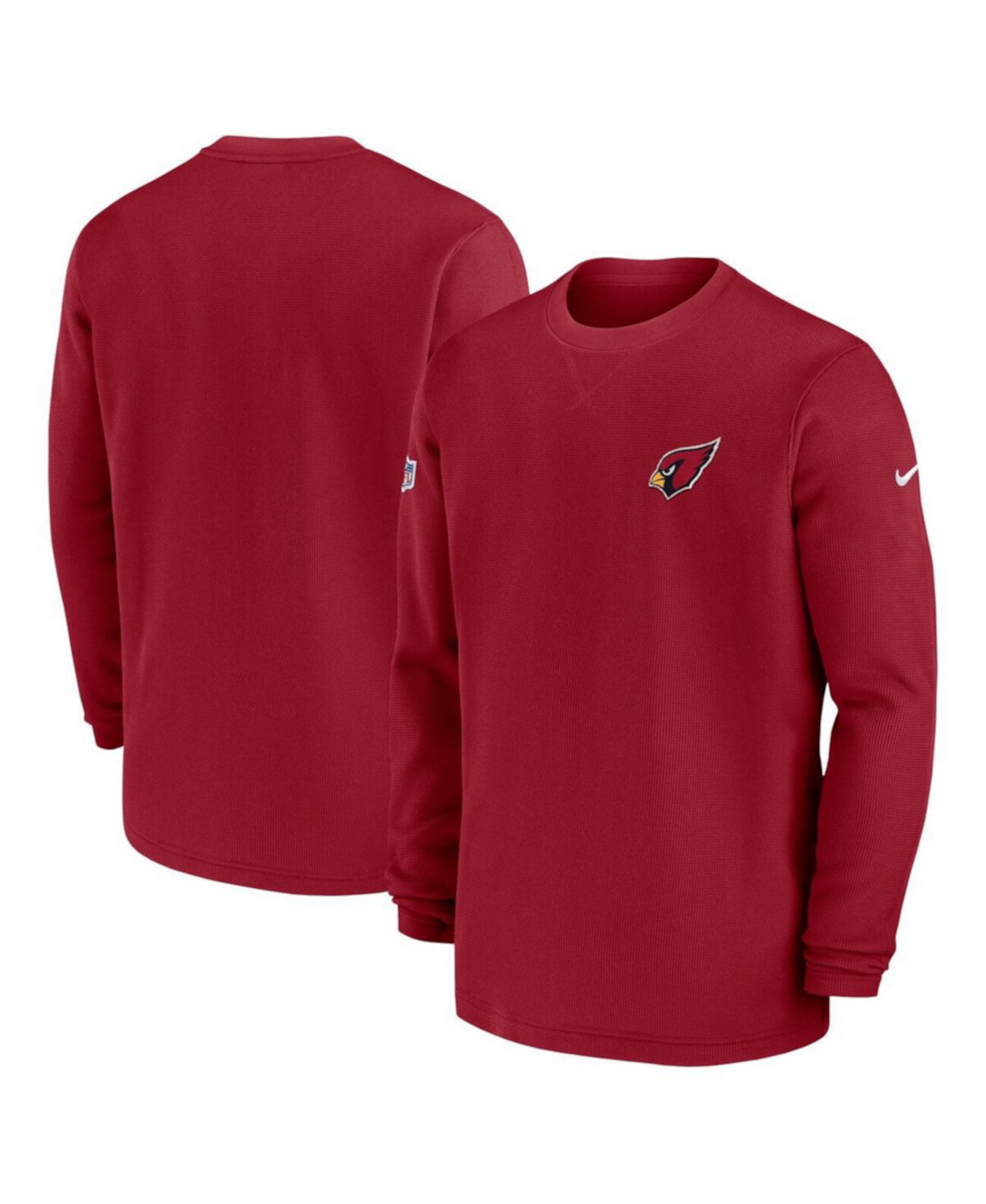 Мужская Джерси Nike Arizona Cardinals 2023 Sideline Throwback Heavy Brushed Waffle Long Sleeve Top Nike