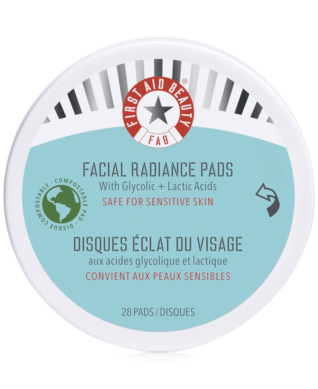 Facial Radiance Pads, 28 pads First Aid Beauty