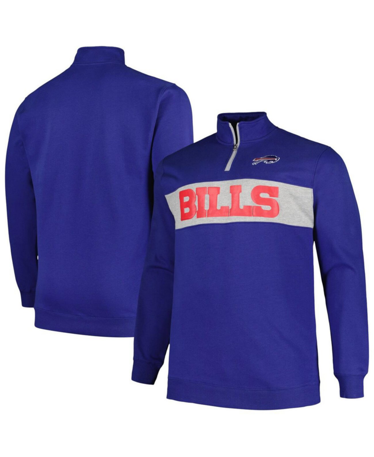 Мужская Толстовка Profile Royal Buffalo Bills Big and Tall Fleece Quarter-Zip Jacket Profile