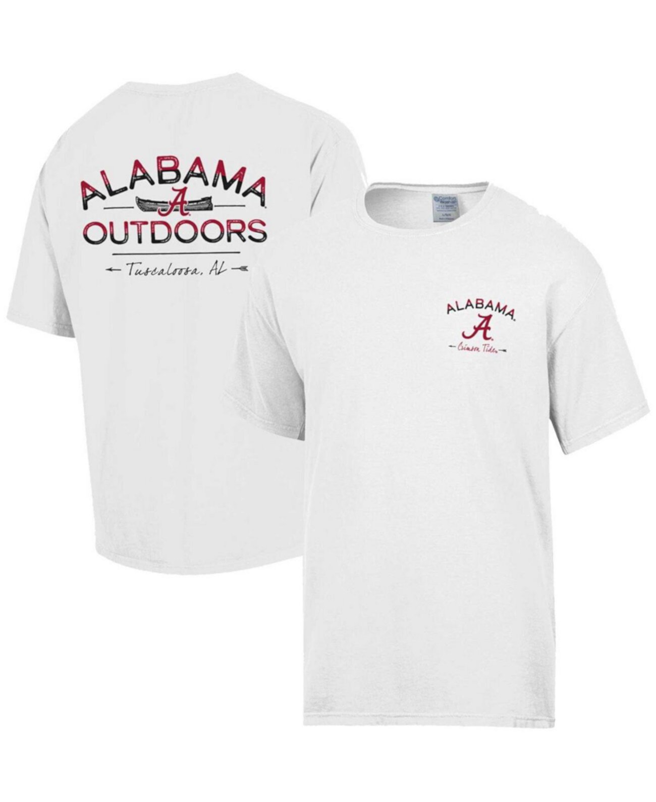 Мужская белая футболка Alabama Crimson Tide Great Outdoors Comfortwash
