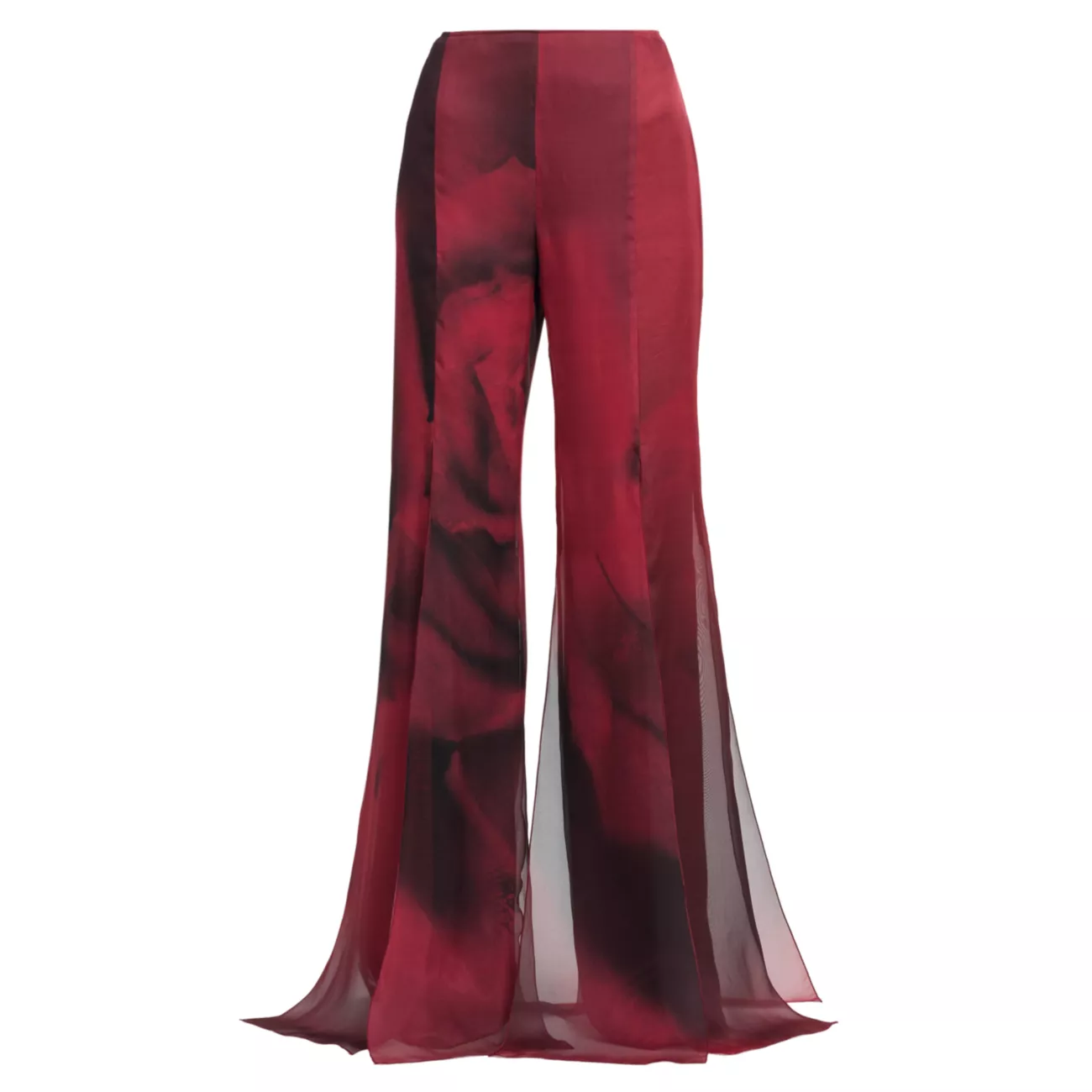 Layered Silk Rose Pants Alberta Ferretti