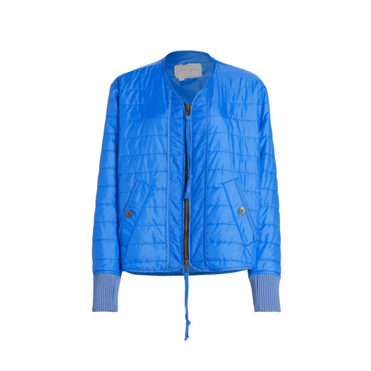 Синяя нейлоновая стеганая куртка Greg Lauren