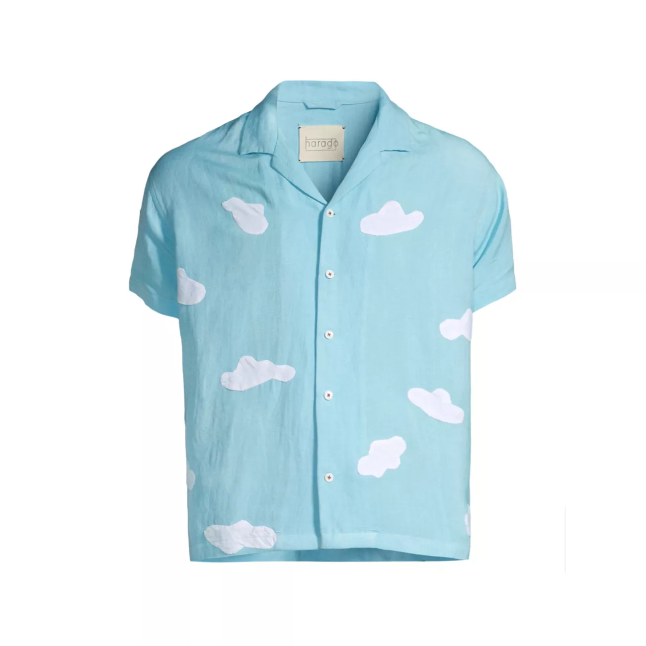 Craft Heritage Cloud Appliqué Linen Camp Shirt HARAGO