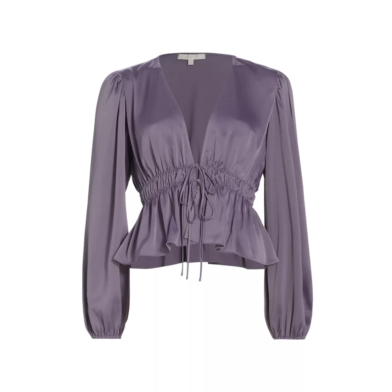 Атласная блузка Kara с завязками спереди WAYF