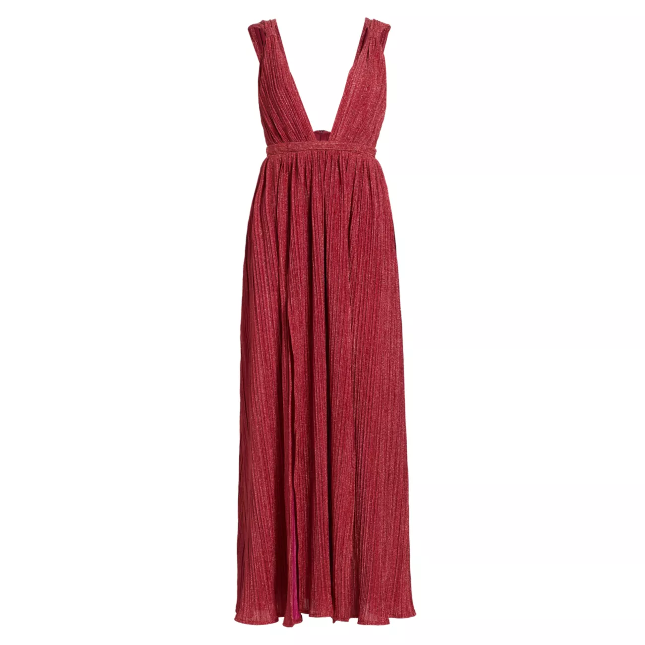 Allure Shimmering Pleated Maxi Dress Line & Dot
