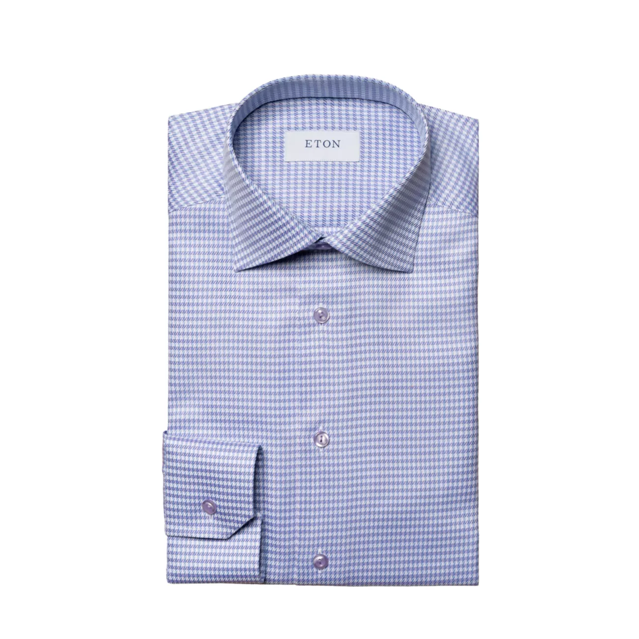 Рубашка из твила с узором «гусиные лапки» современного кроя Eton
