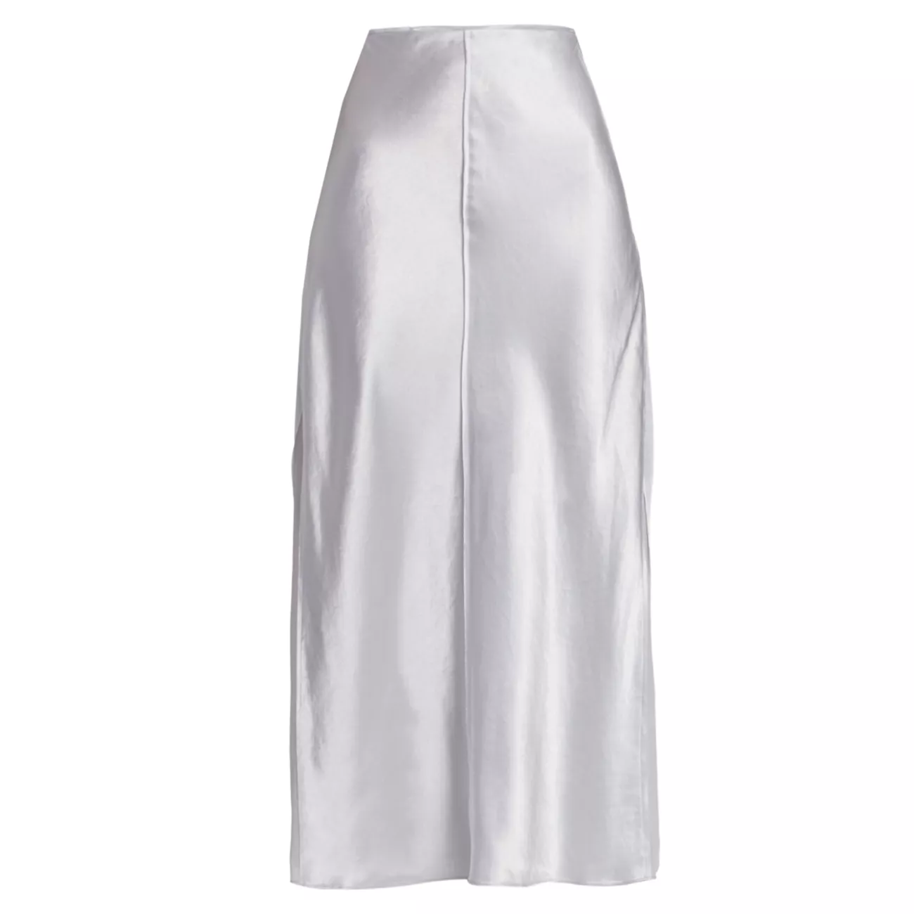 Атласная юбка-миди с прозрачными вставками Vince
