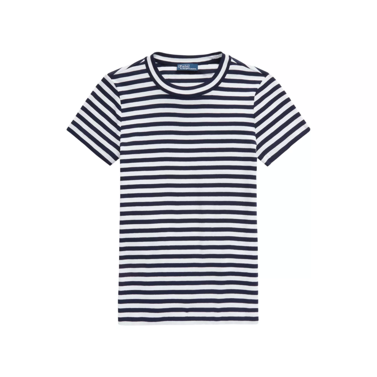 Хлопковая футболка в полоску в рубчик Polo Ralph Lauren