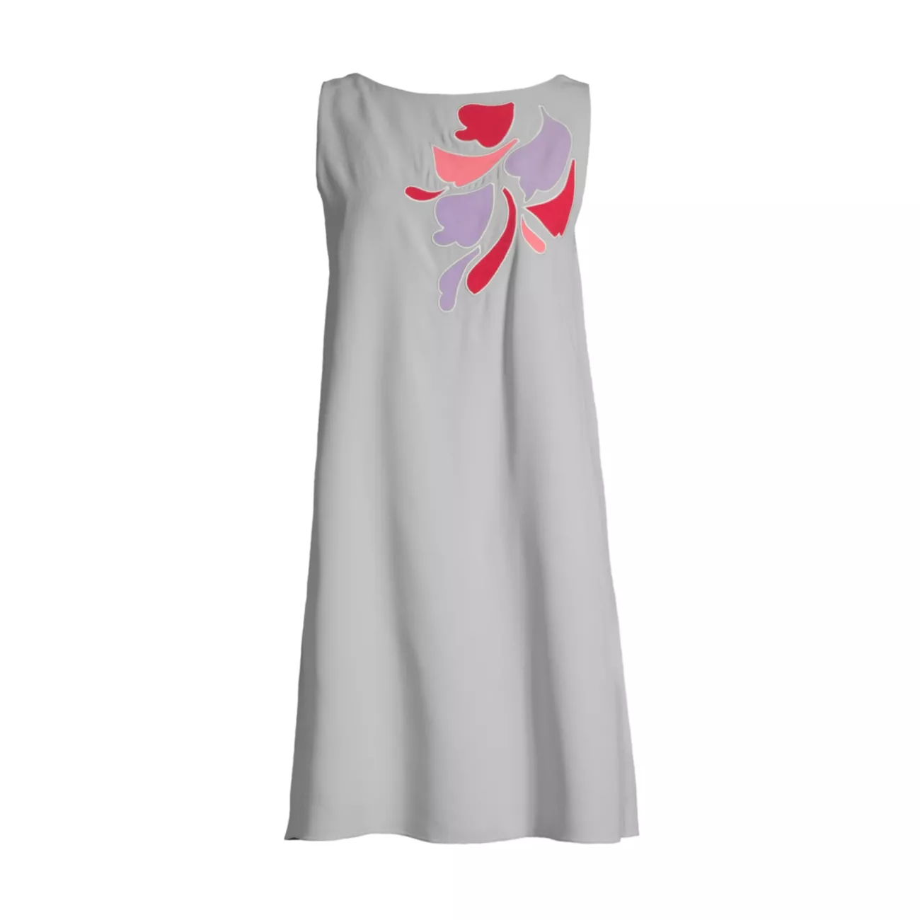 Мини-платье прямого кроя с цветочной аппликацией Emporio Armani