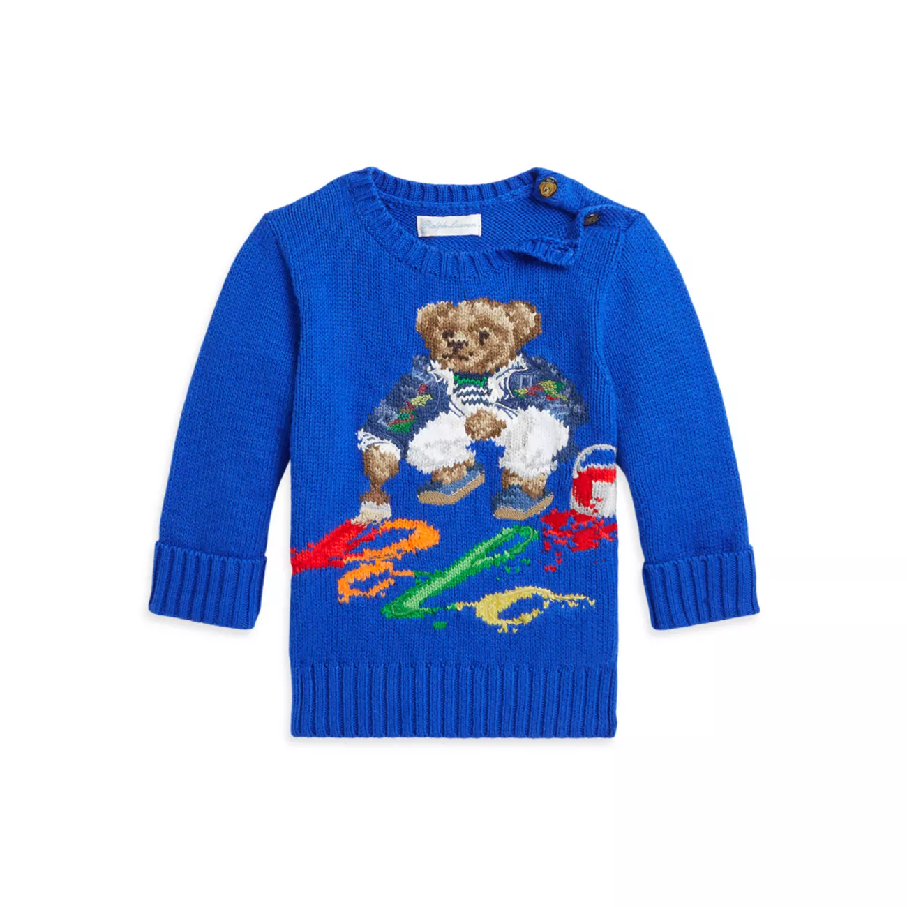 Хлопковый свитер с круглым вырезом Polo Bear для маленьких мальчиков Polo Ralph Lauren