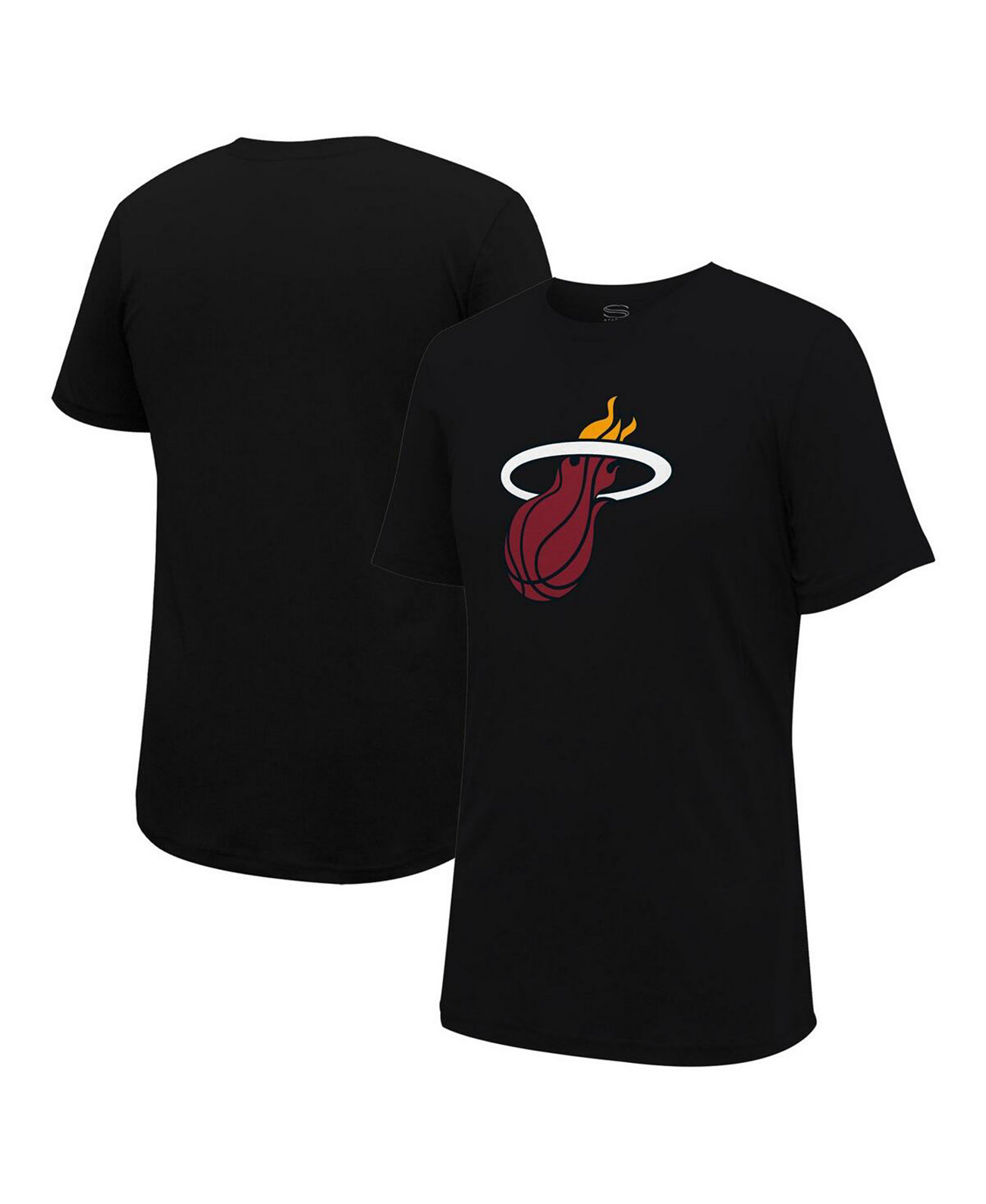 Мужская и женская черная футболка с логотипом Miami Heat Primary Stadium Essentials