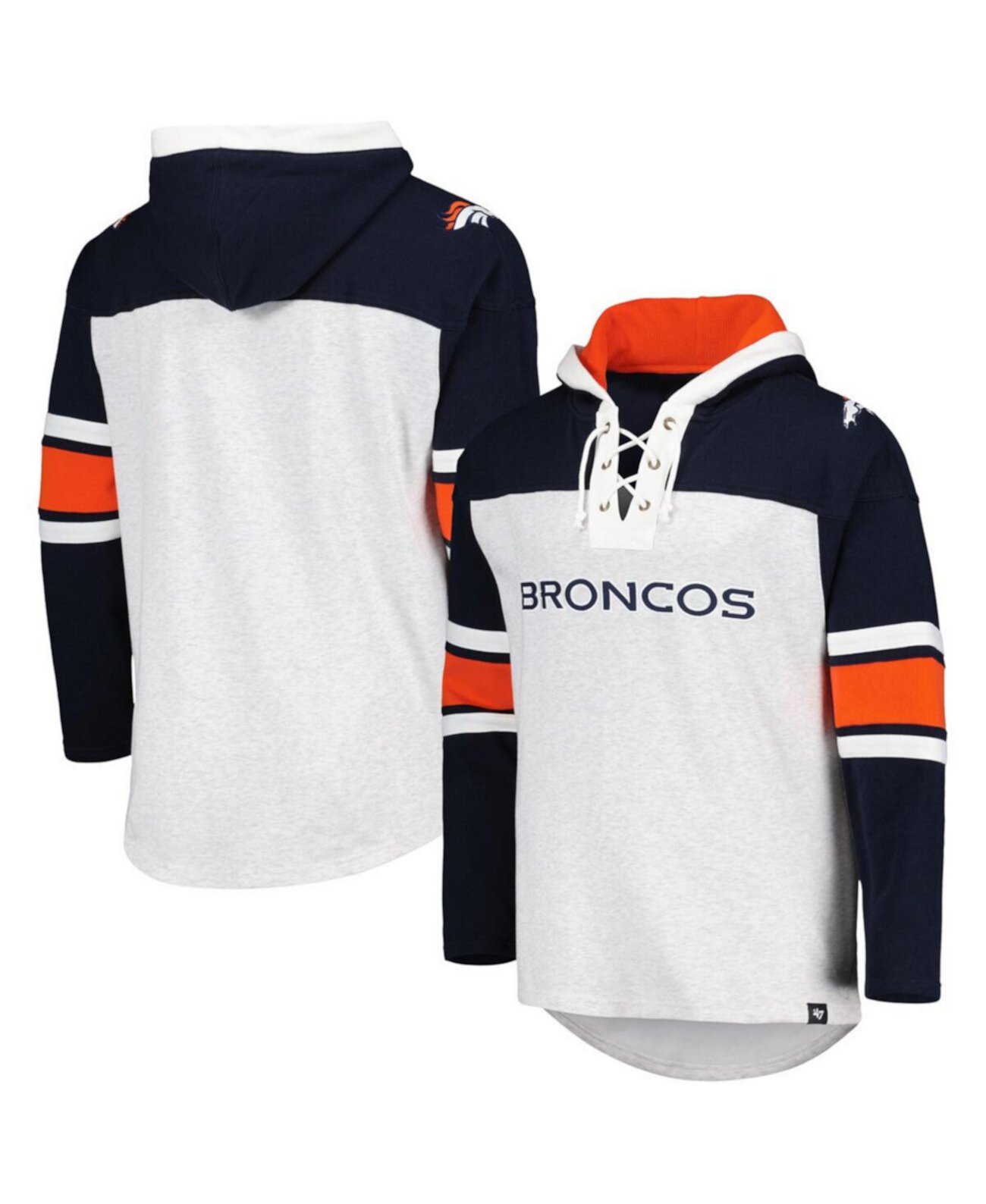 Мужской Пуловер '47 Brand Denver Broncos Гридирон С Лейс-апом '47 Brand