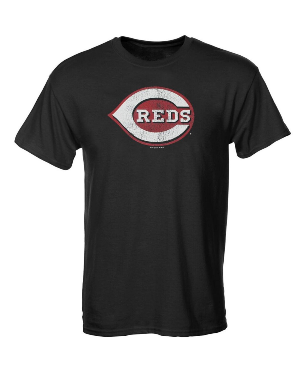 Футболка Soft As A Grape Для Мальчиков Cincinnati Reds Big Boys Distressed Logo - Черная Soft As A Grape