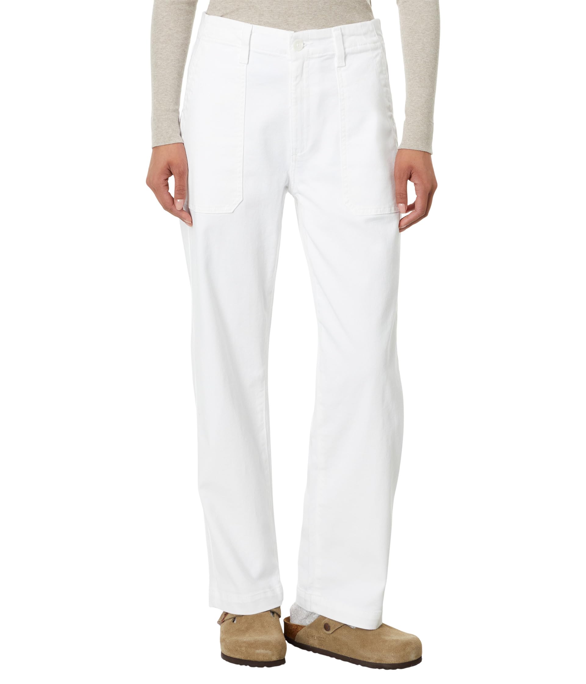 УКОРОЧЕННЫЕ УКОРОЧЕННЫЕ УКОРОЧЕННЫЕ УДОБСТВА Analeigh High-Rise в цвете Cloud White AG Jeans