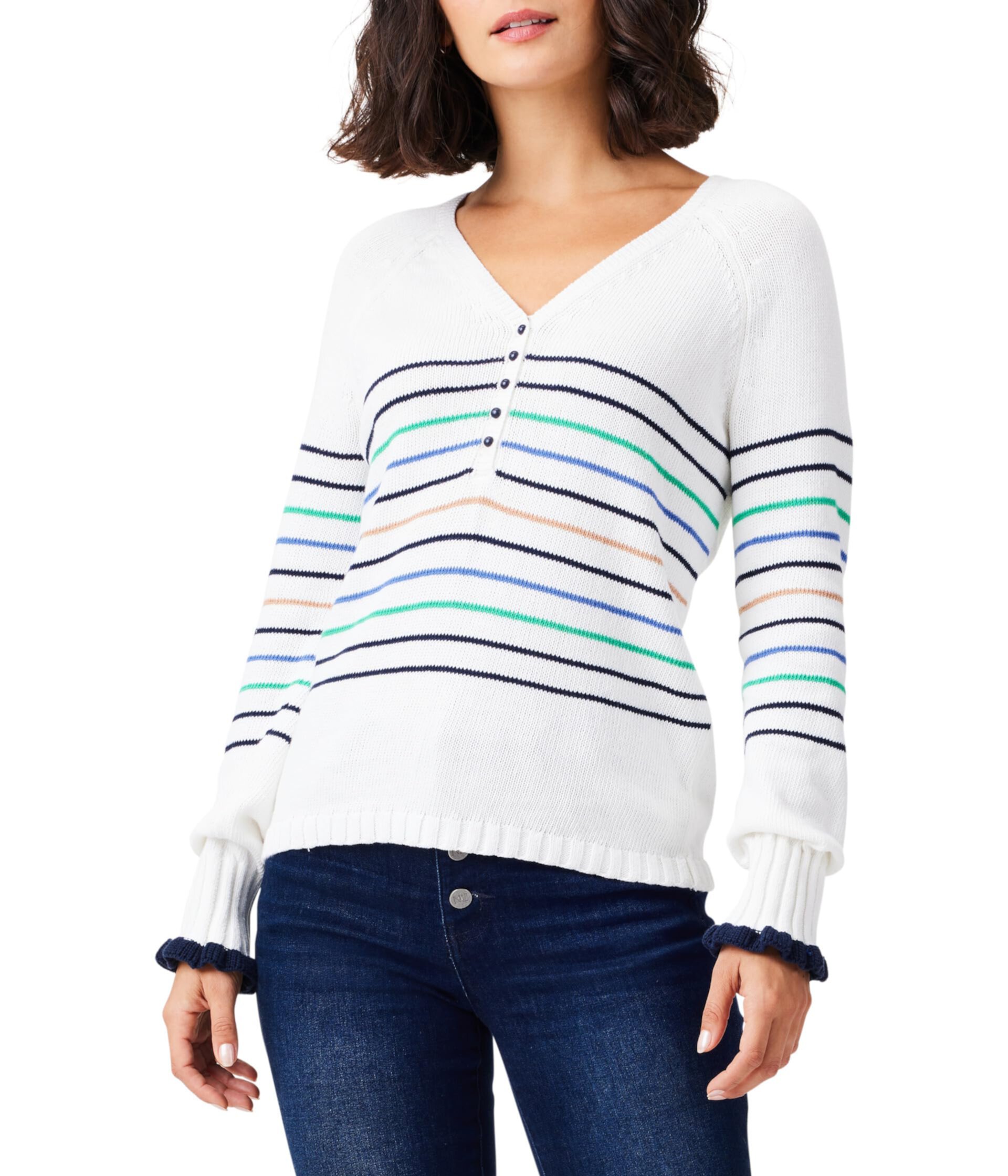 Maritime Stripe Sweater Nic+Zoe