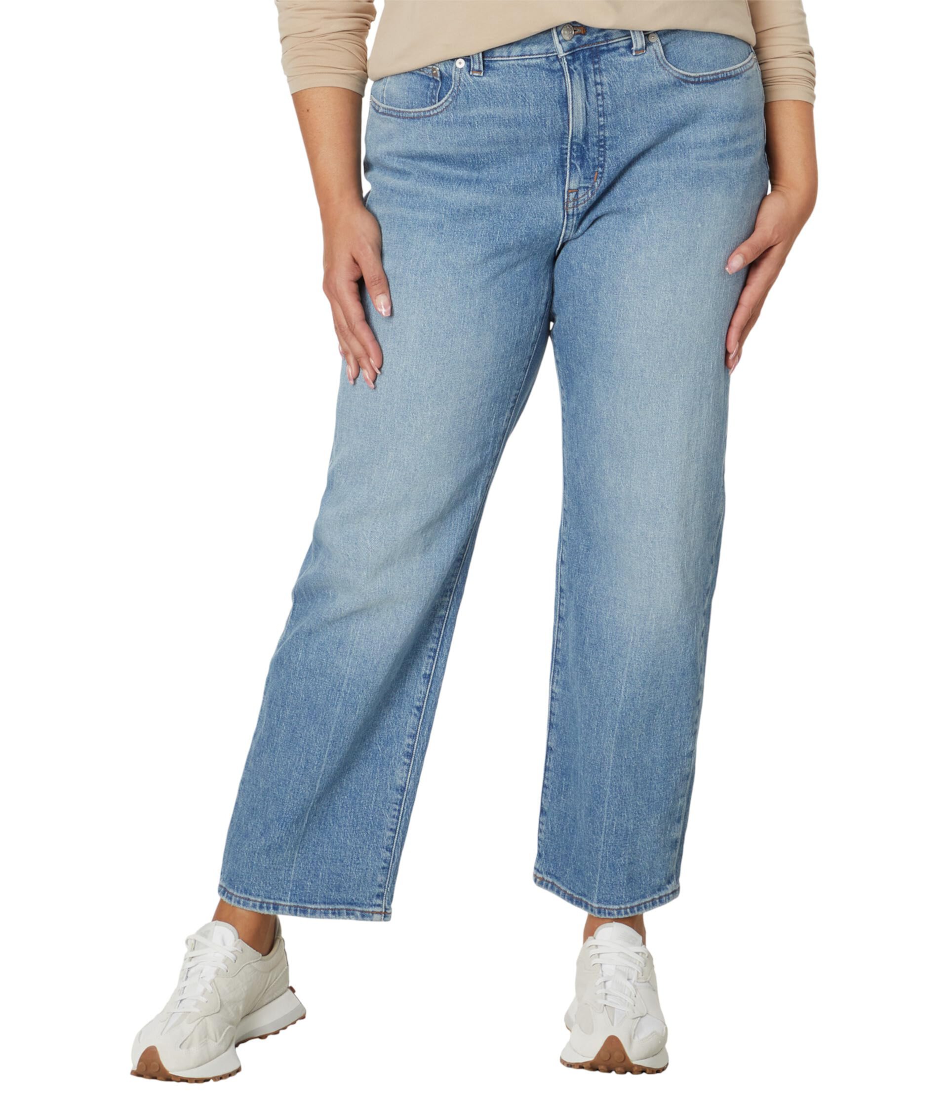 Прямые джинсы The Plus Curvy 90s в цвете Rondell Wash: Crease Edition Madewell