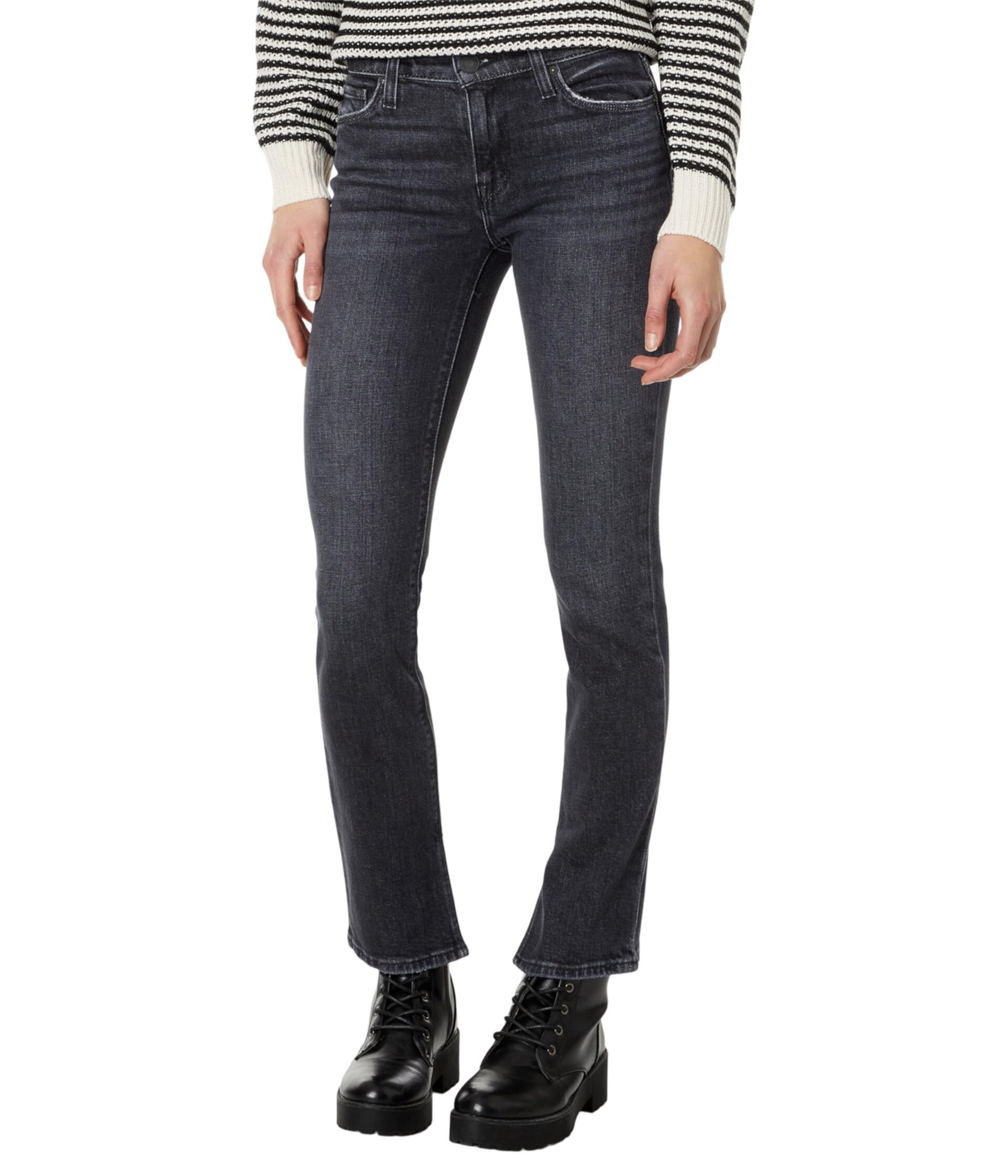 Nico Mid-Rise Straight (с разрезом по внутреннему шву) в цвете Black Star Hudson Jeans