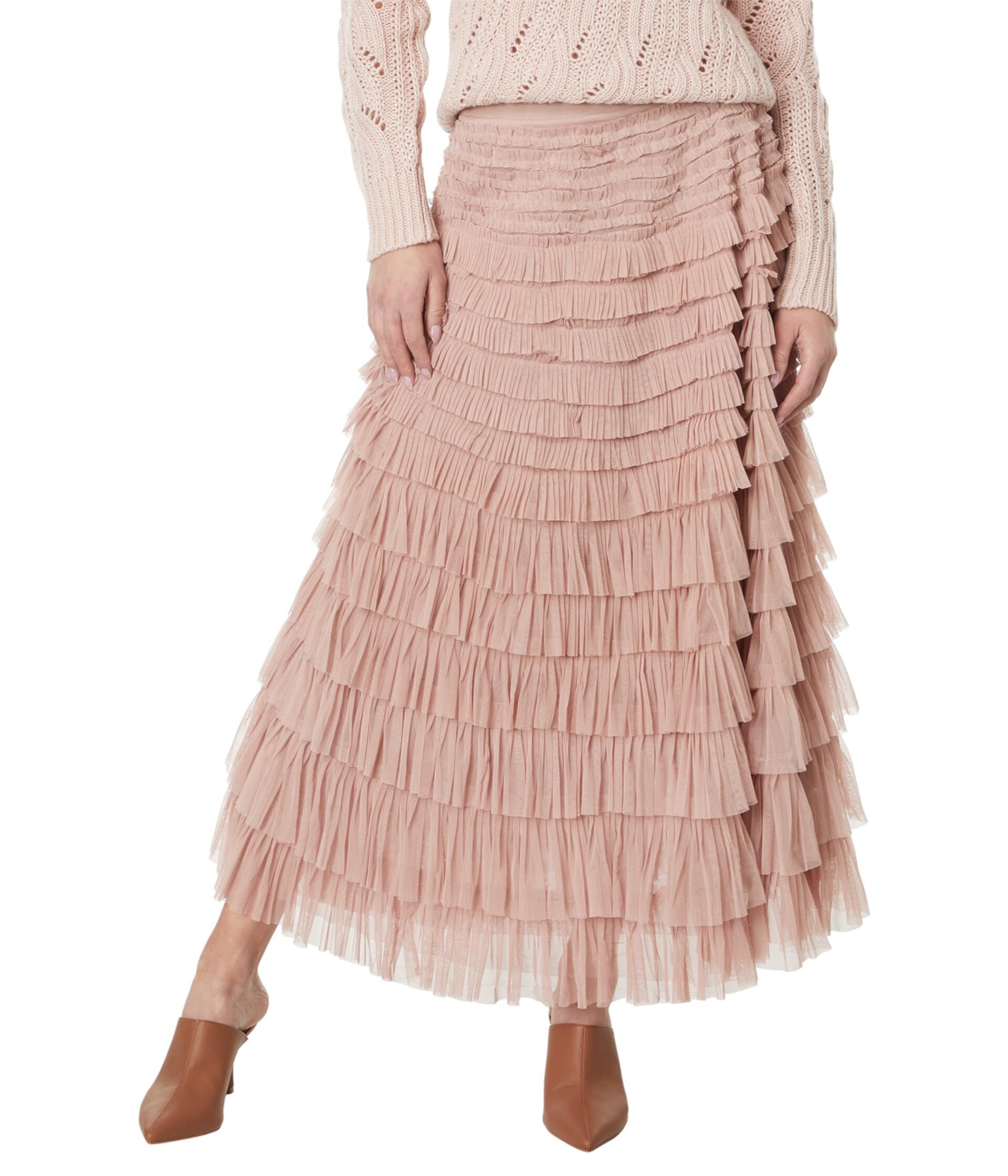 Женская Юбка миди Lucky Brand Tulle Ruffle Maxi Lucky Brand