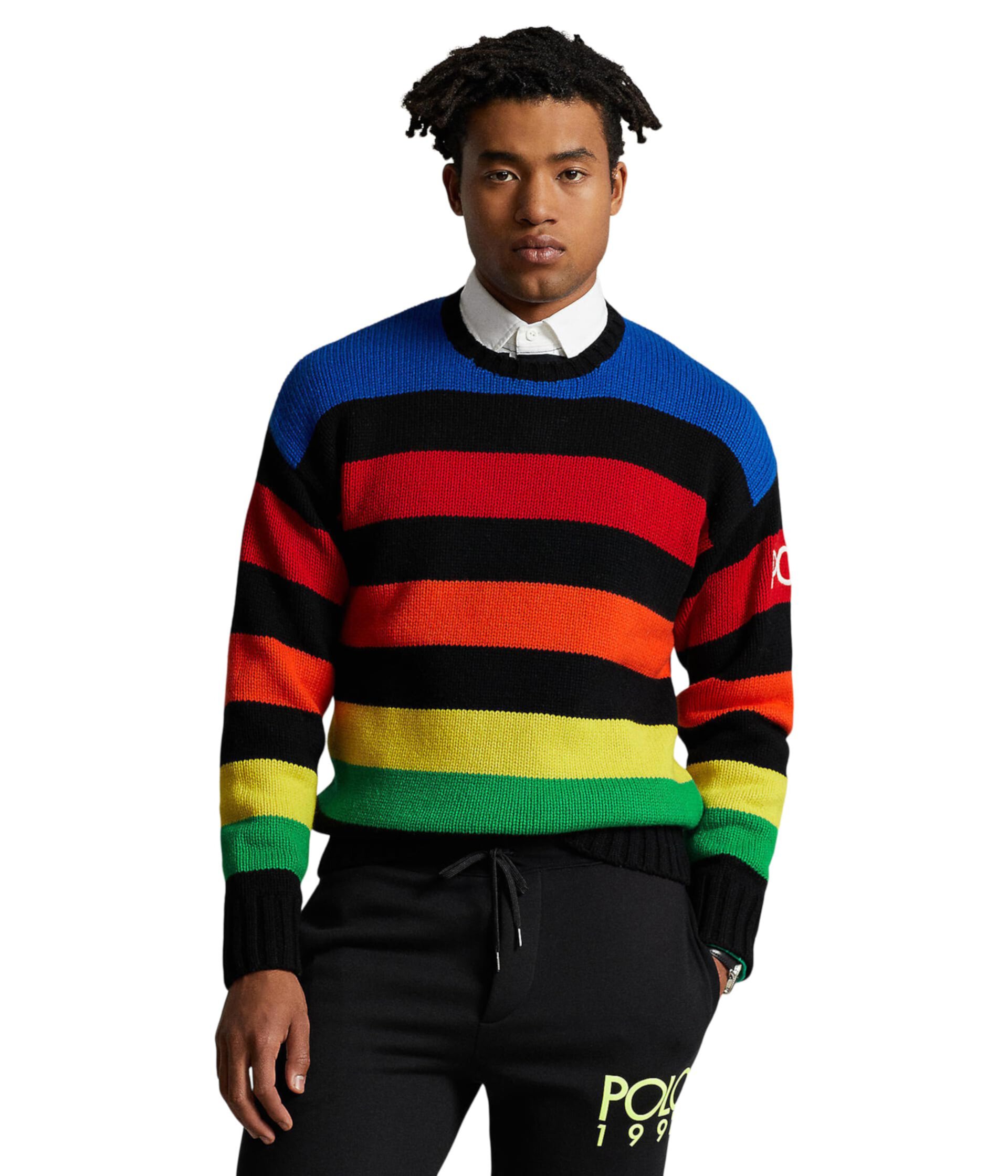 Logo Striped Wool-Blend Sweater Polo Ralph Lauren