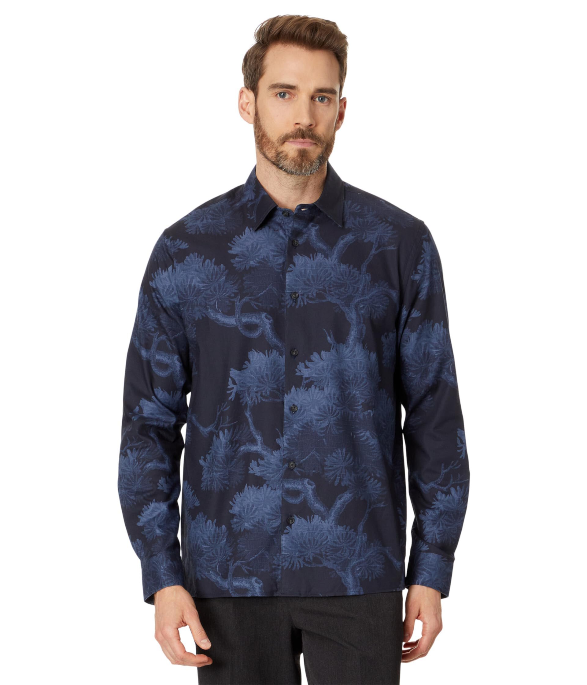 Мужская Повседневная Рубашка Ted Baker Goxhill Tree Print Ted Baker