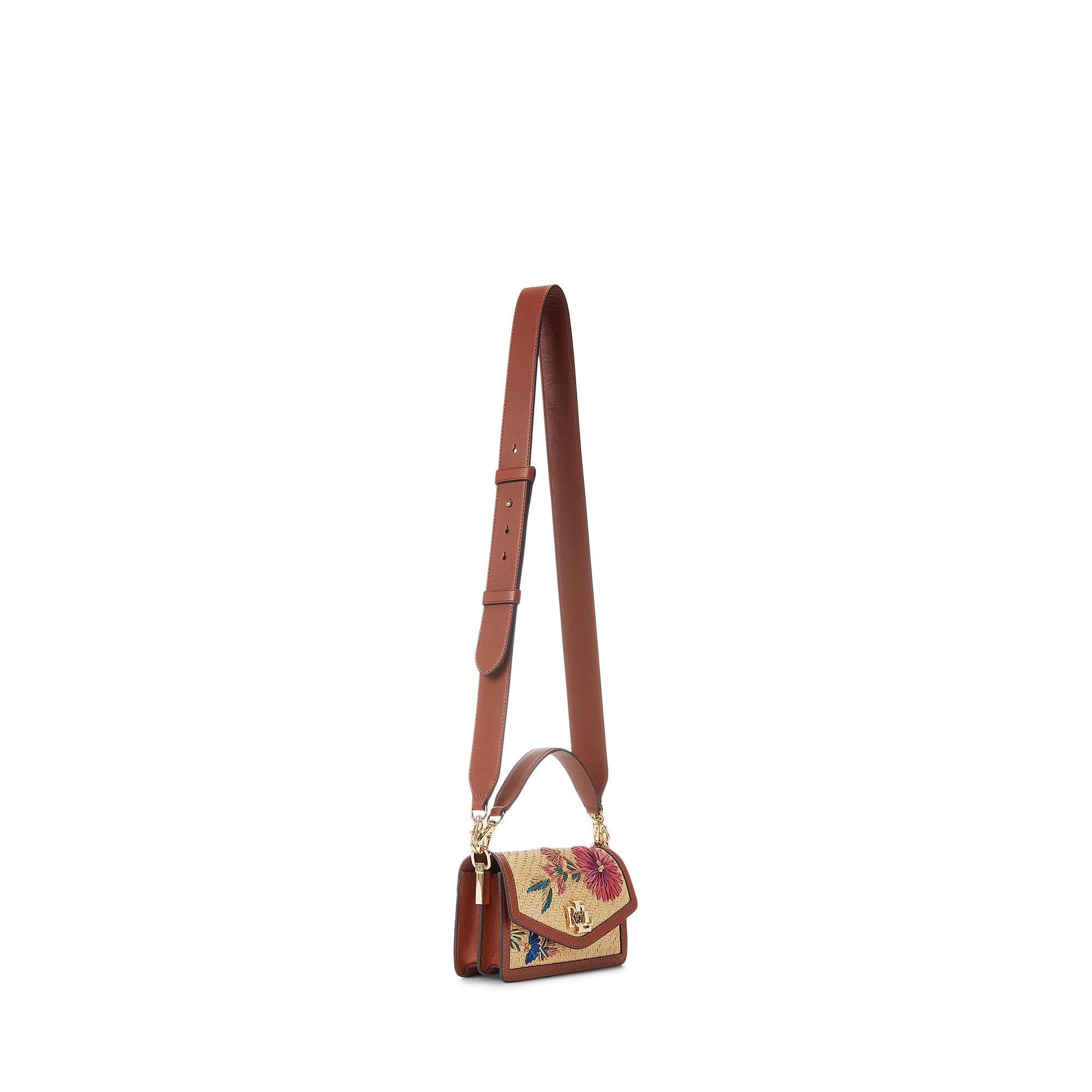 Женская сумка через плечо с цветочной вышивкой LAUREN Ralph Lauren из соломы LAUREN Ralph Lauren