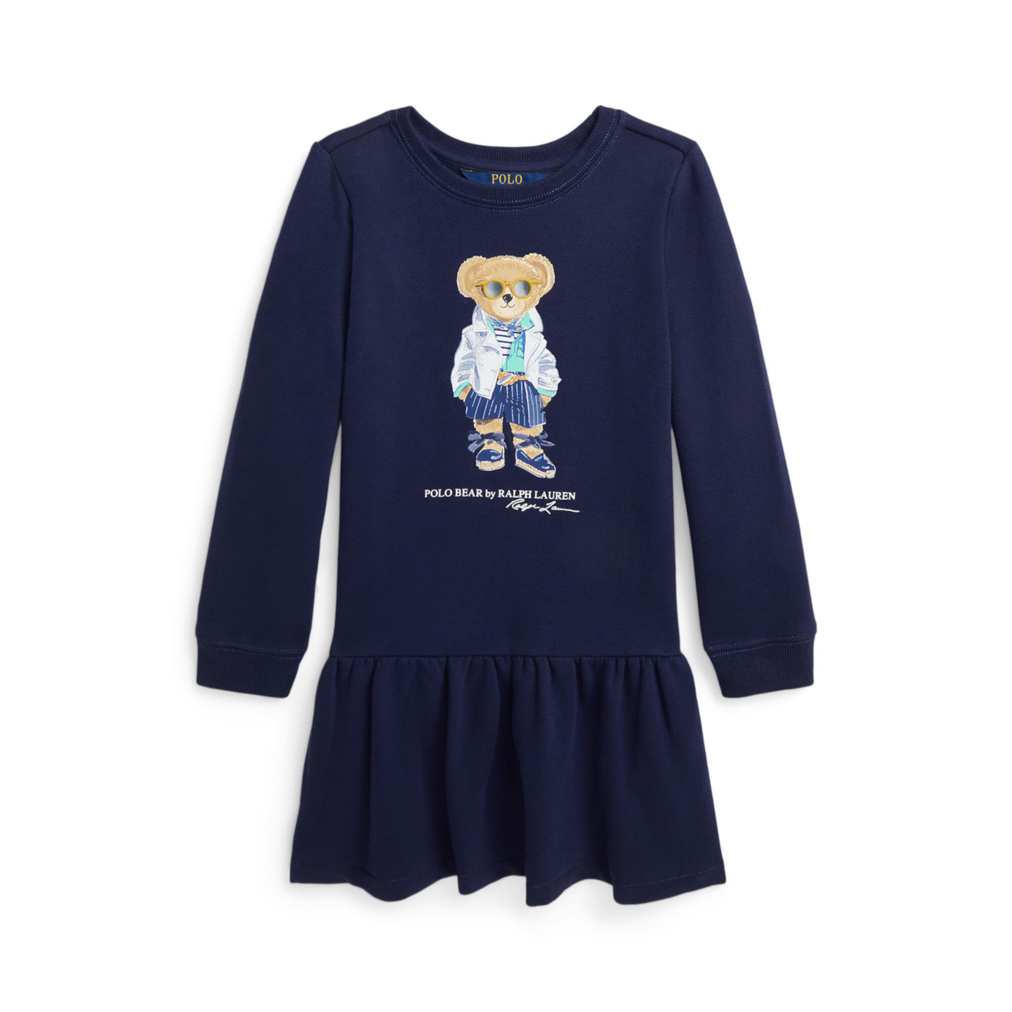 Флисовое платье Polo Bear (для малышей/маленьких детей) Polo Ralph Lauren