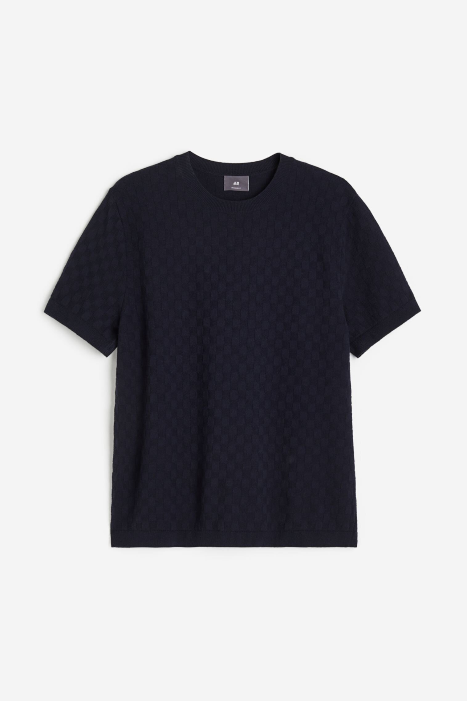 Трикотажная футболка стандартного кроя с узором H&M