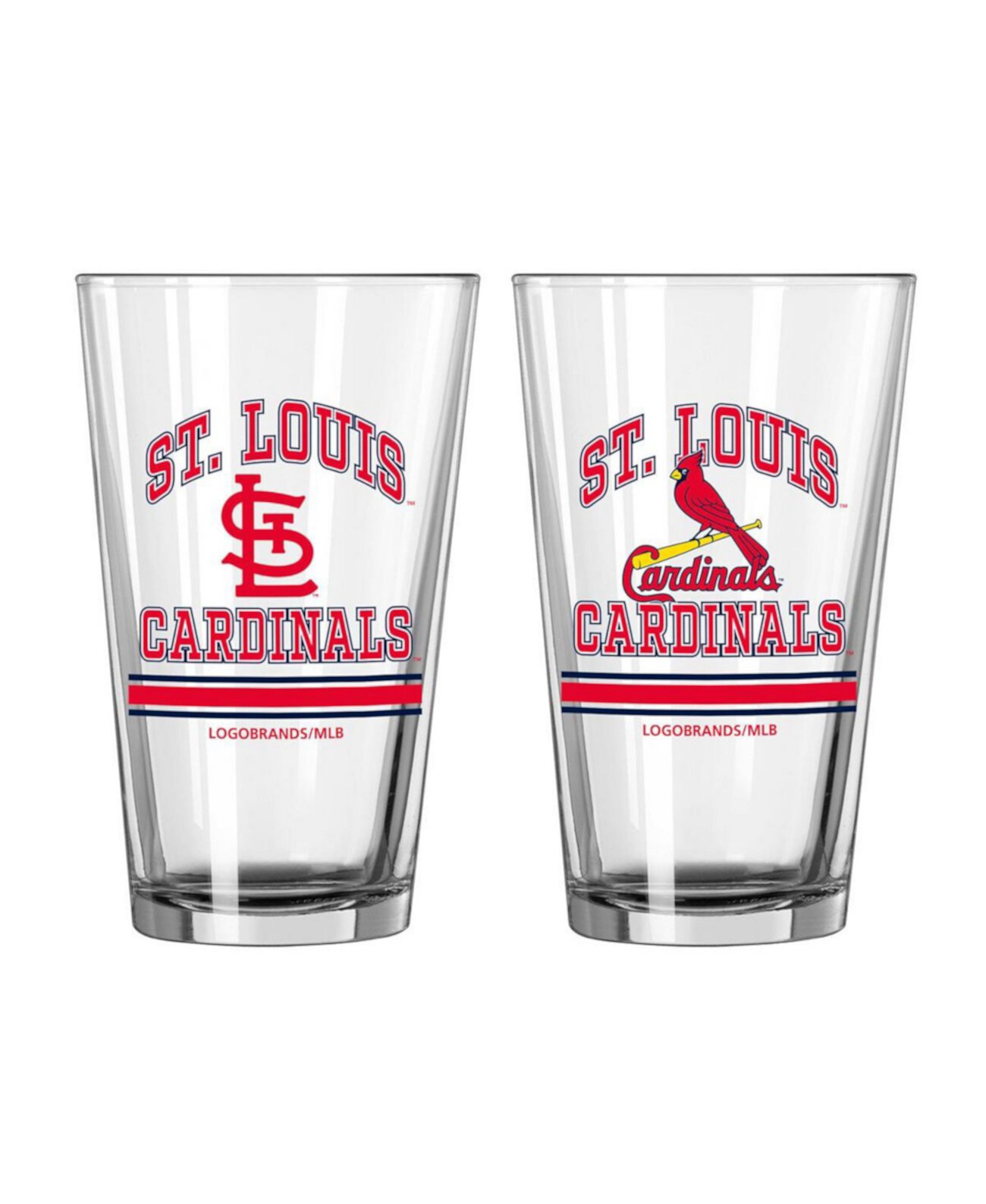 Сент-Луис Кардиналс, 16 унций, пинта, две упаковки стаканов Logo Brand