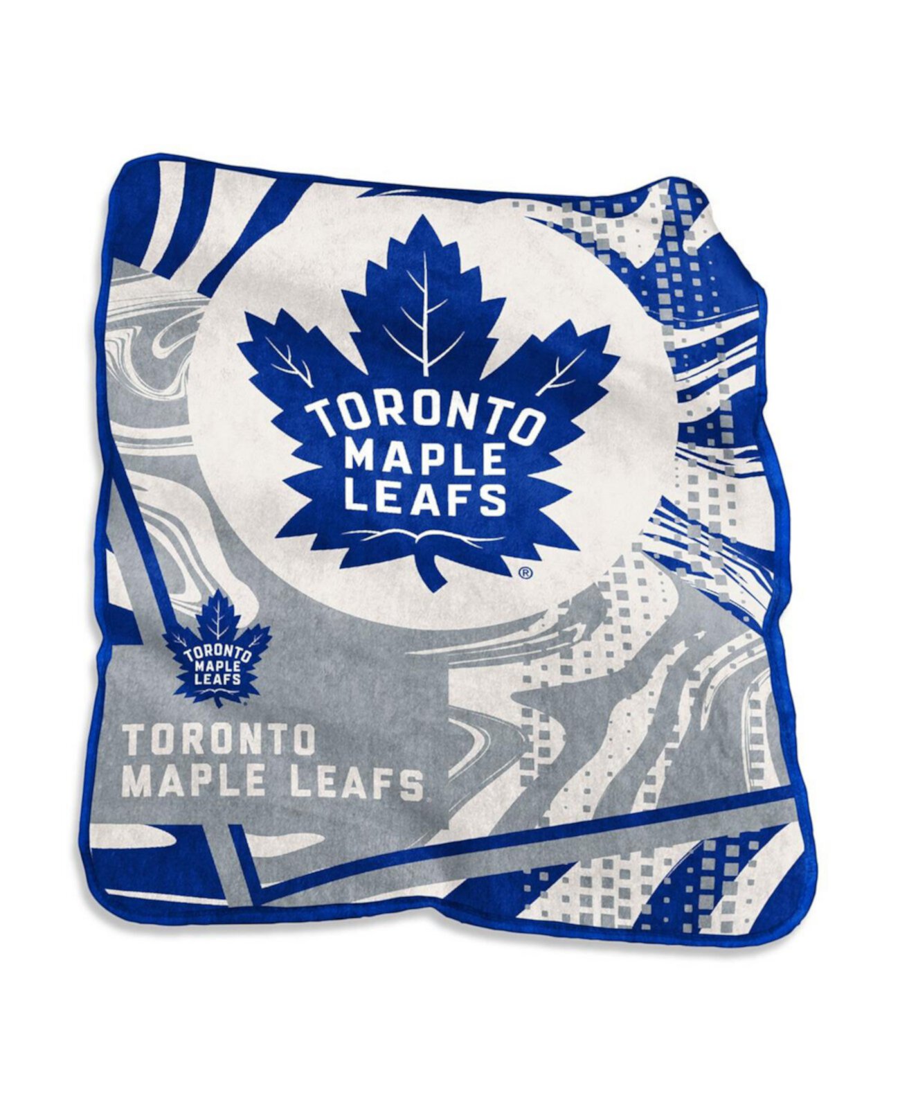 Декоративное одеяло «Торонто Мэйпл Лифс» размером 50 x 60 дюймов с завитками Raschel Logo Brand