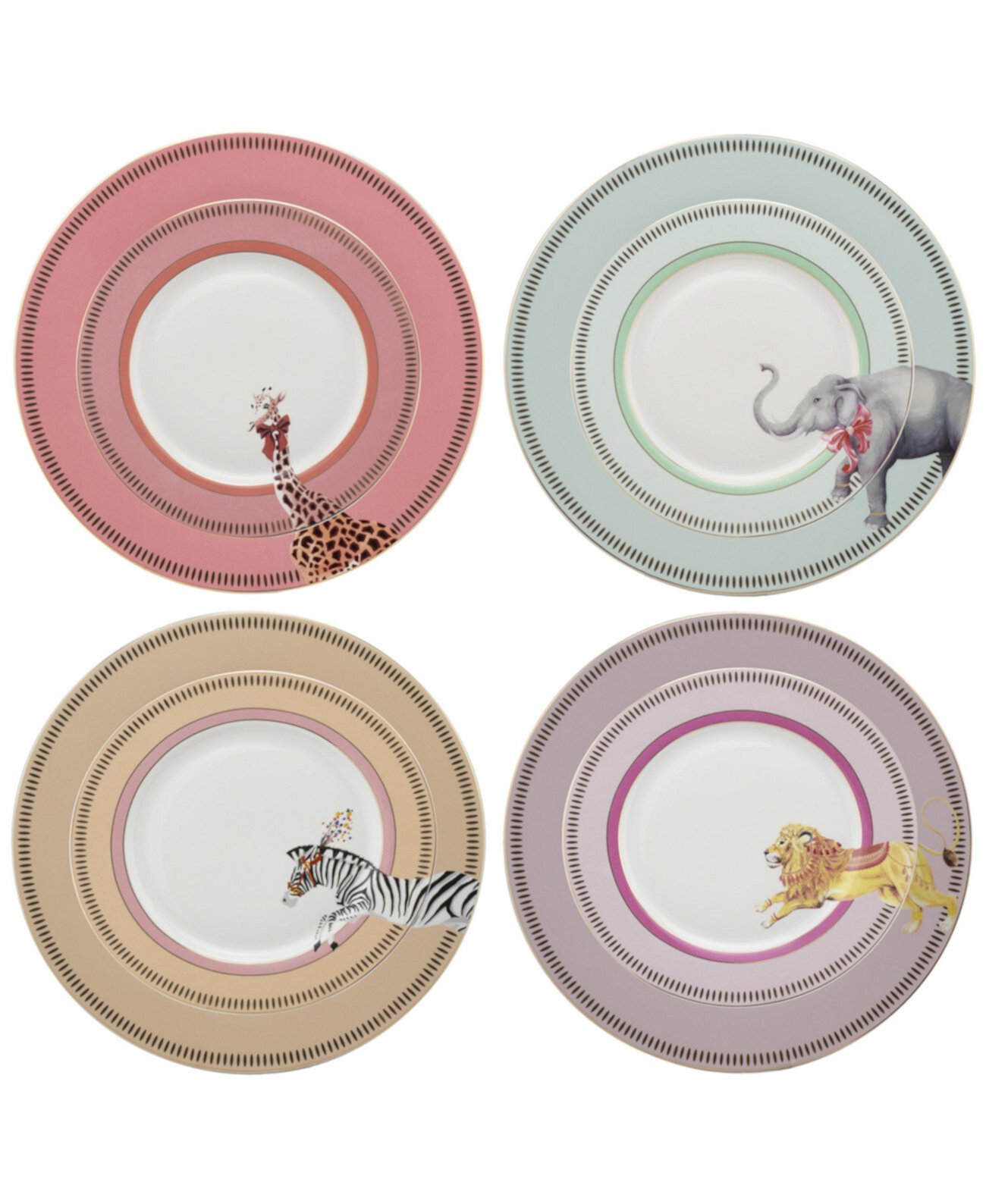 Обеденные тарелки с животными, набор из 4 шт. Yvonne Ellen