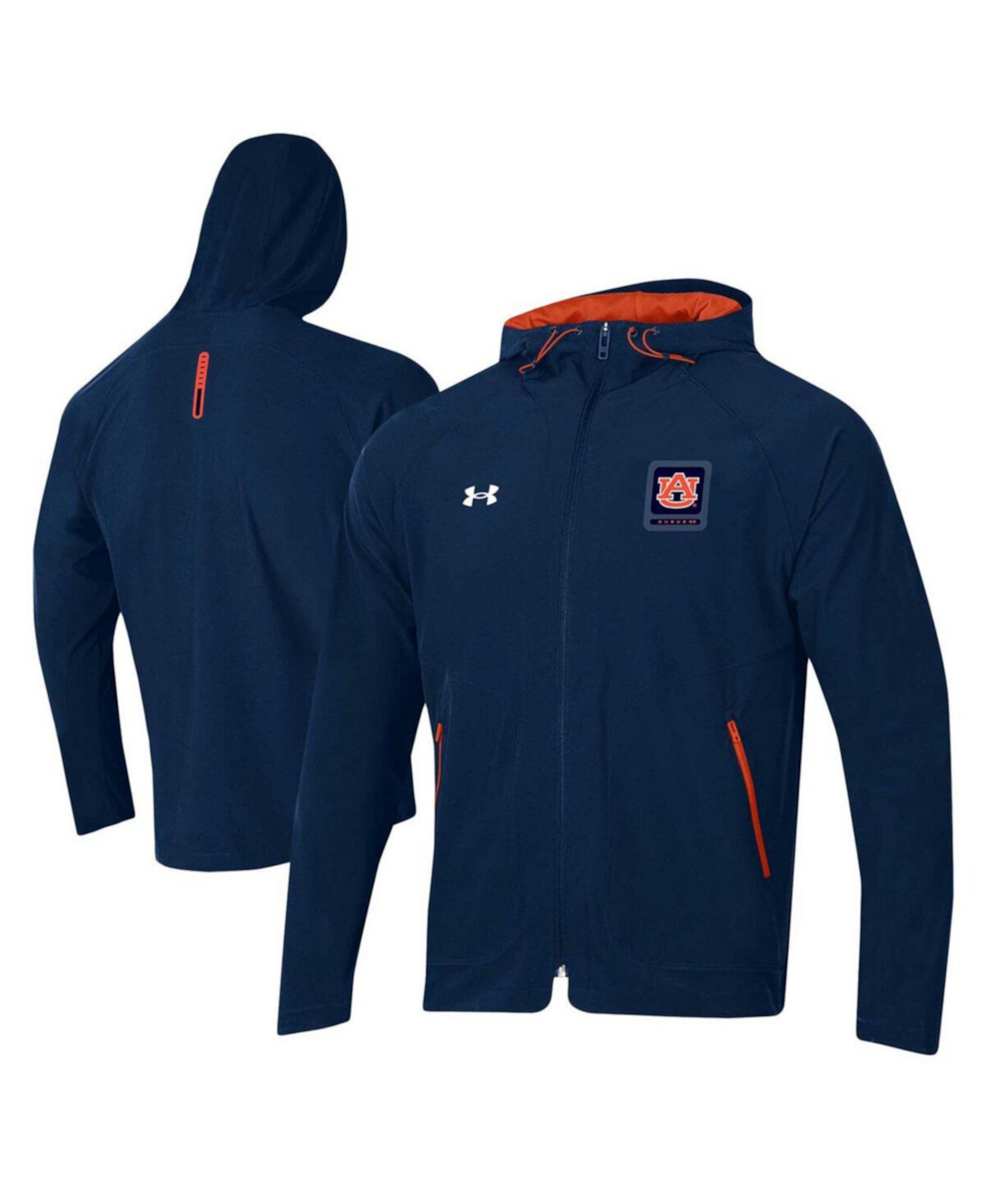 Мужская Куртка Under Armour Navy Auburn Tigers Unstoppable Raglan Full-Zip Under Armour