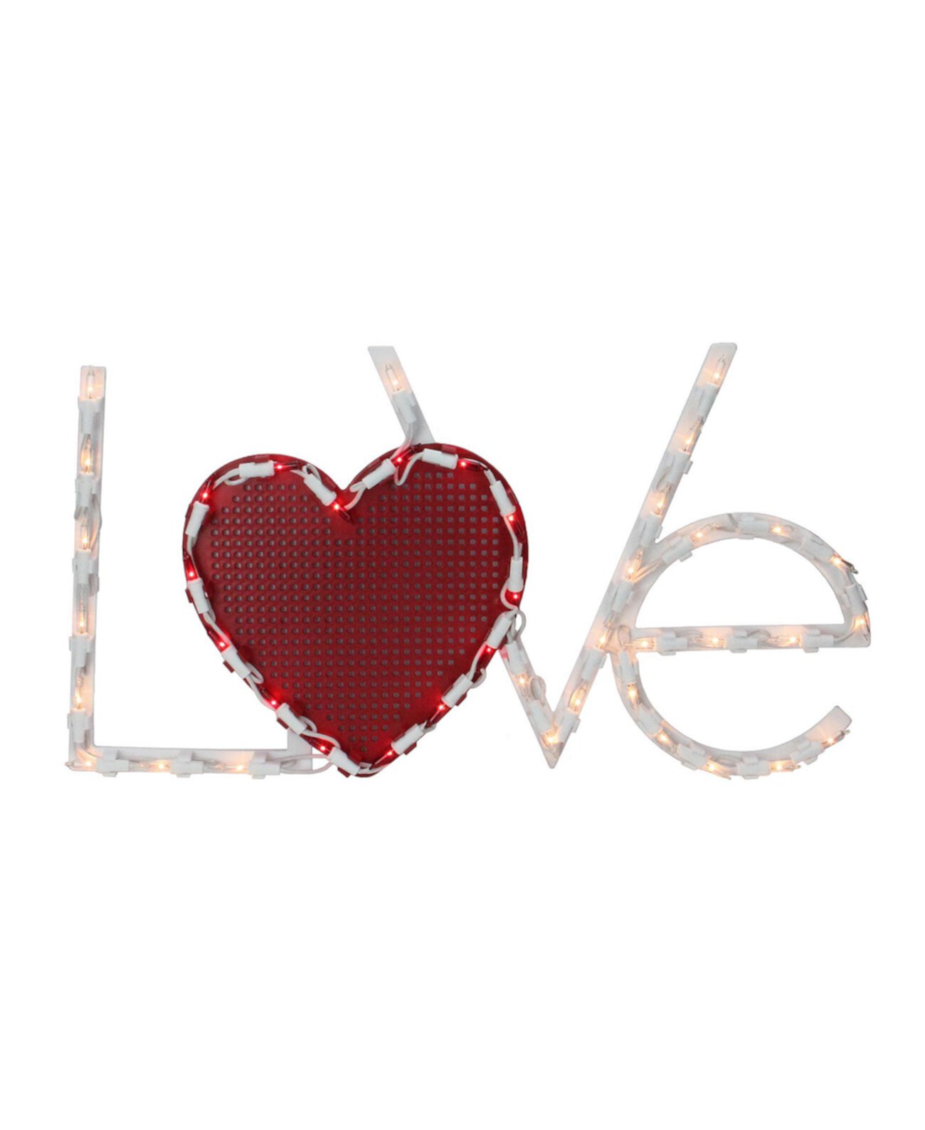 17-дюймовая подсветка "Любовь" с сердечком, украшение в виде силуэта окна ко Дню святого Валентина Northlight