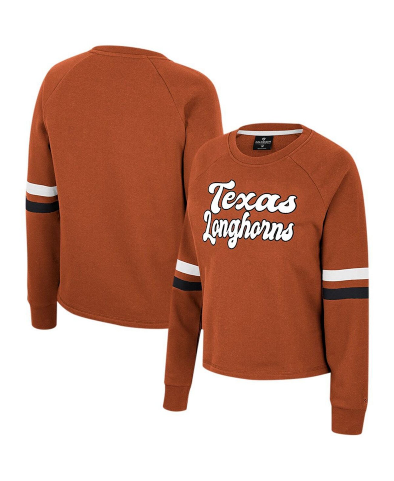 Женский пуловер с регланами Texas Longhorns Talent Competition оранжевого цвета Texas Longhorns, толстовка Colosseum