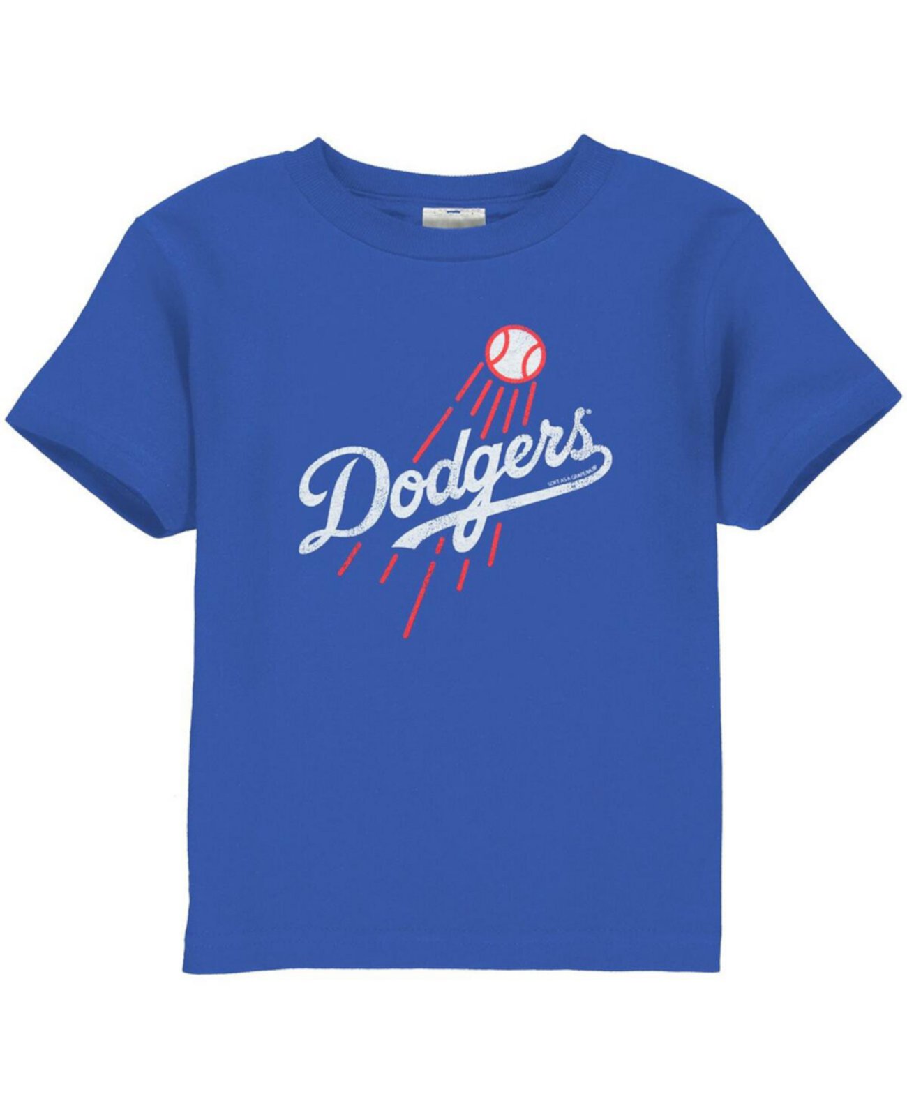 Футболка Soft As A Grape для мальчиков и девочек Los Angeles Dodgers Royal Blue Distressed Mascot Soft As A Grape