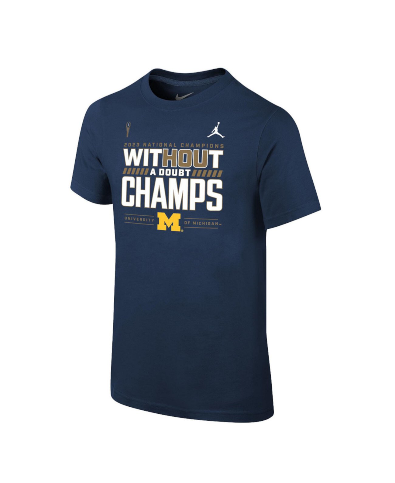 Футболка Для Мальчиков Jordan Michigan Wolverines College Football Playoff 2023 National Champions Locker Room Jordan