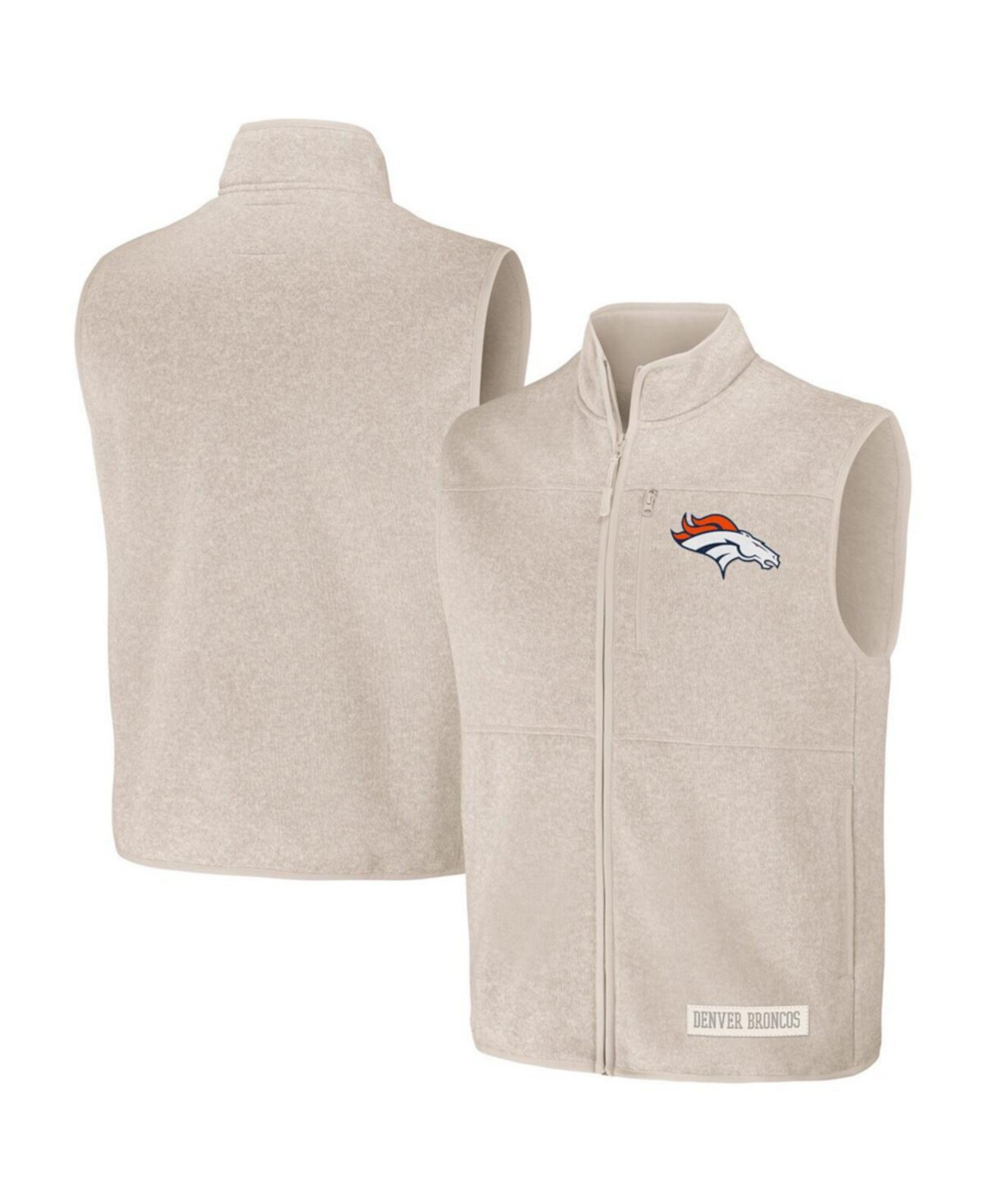 Мужской свитер без рукавов Denver Broncos с застежкой-молнией от NFL x Darius Rucker Collection Fanatics