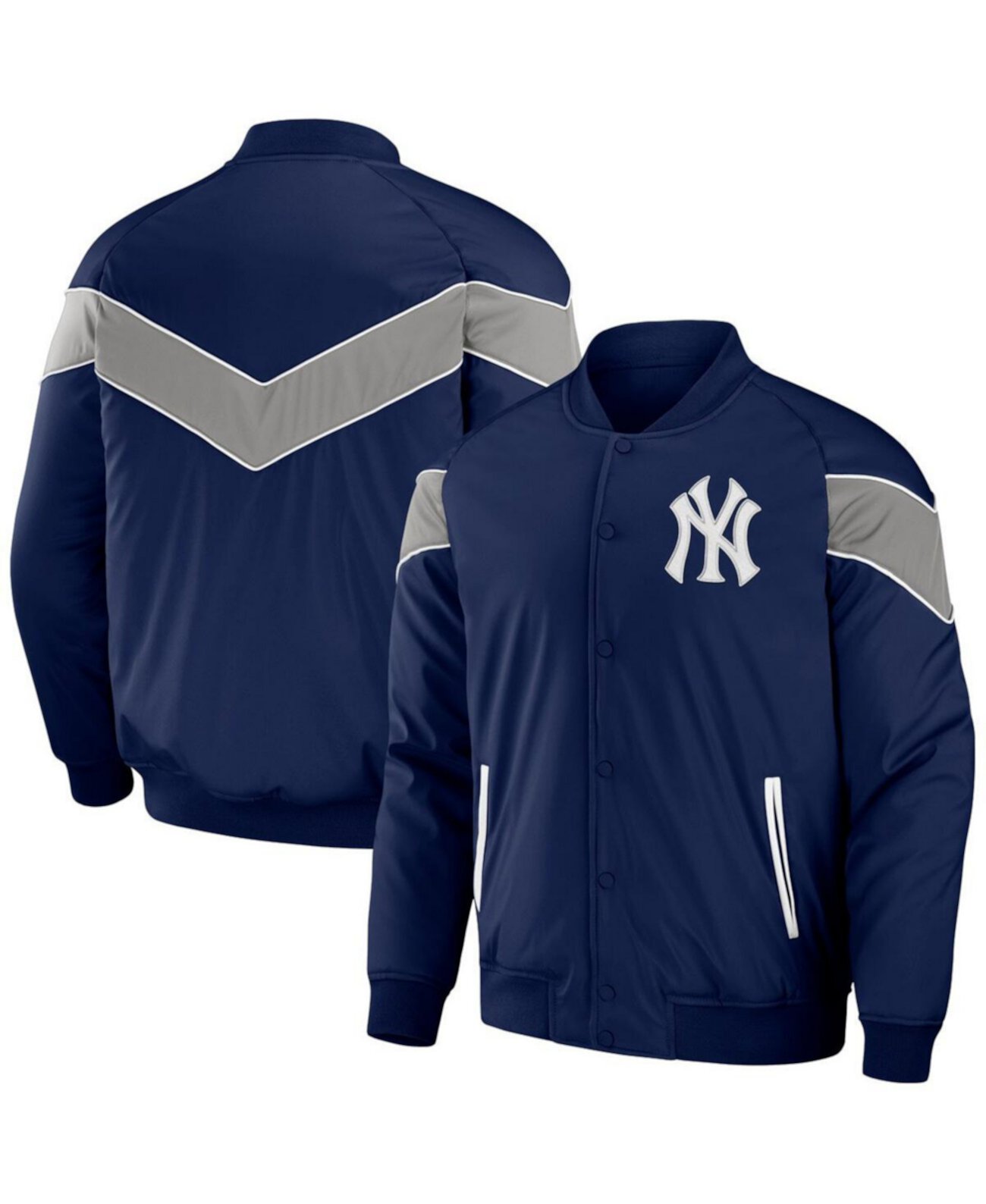 Мужская коллекция Darius Rucker от Navy New York Yankees Baseball Куртка с длинными кнопками реглан Fanatics