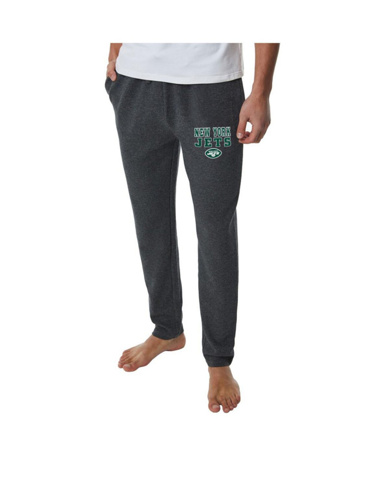 Мужские темно-серые зауженные брюки для отдыха New York Jets Resonance Concepts Sport