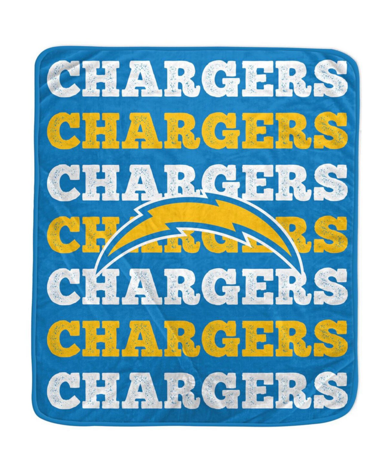 Плюшевое одеяло с логотипом Los Angeles Chargers размером 60 x 70 дюймов Pegasus Home Fashions