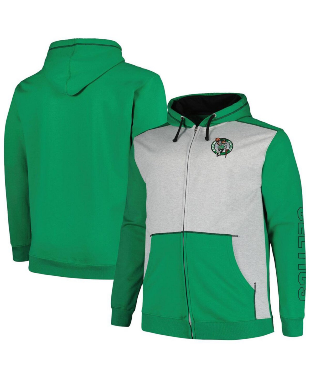 Мужской Худи Fanatics Boston Celtics Контрастный Пуховик Fanatics