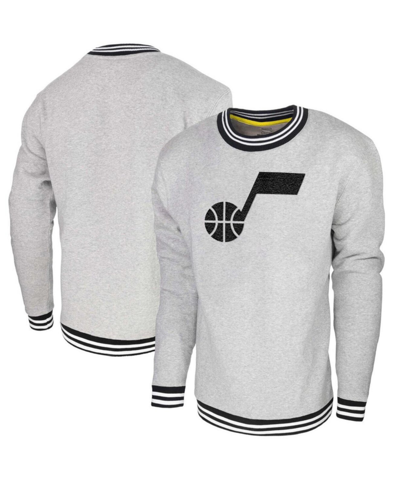 Мужской пуловер с капюшоном цвета Хизер Серый Юта Джаз Клуб Уровень Stadium Essentials