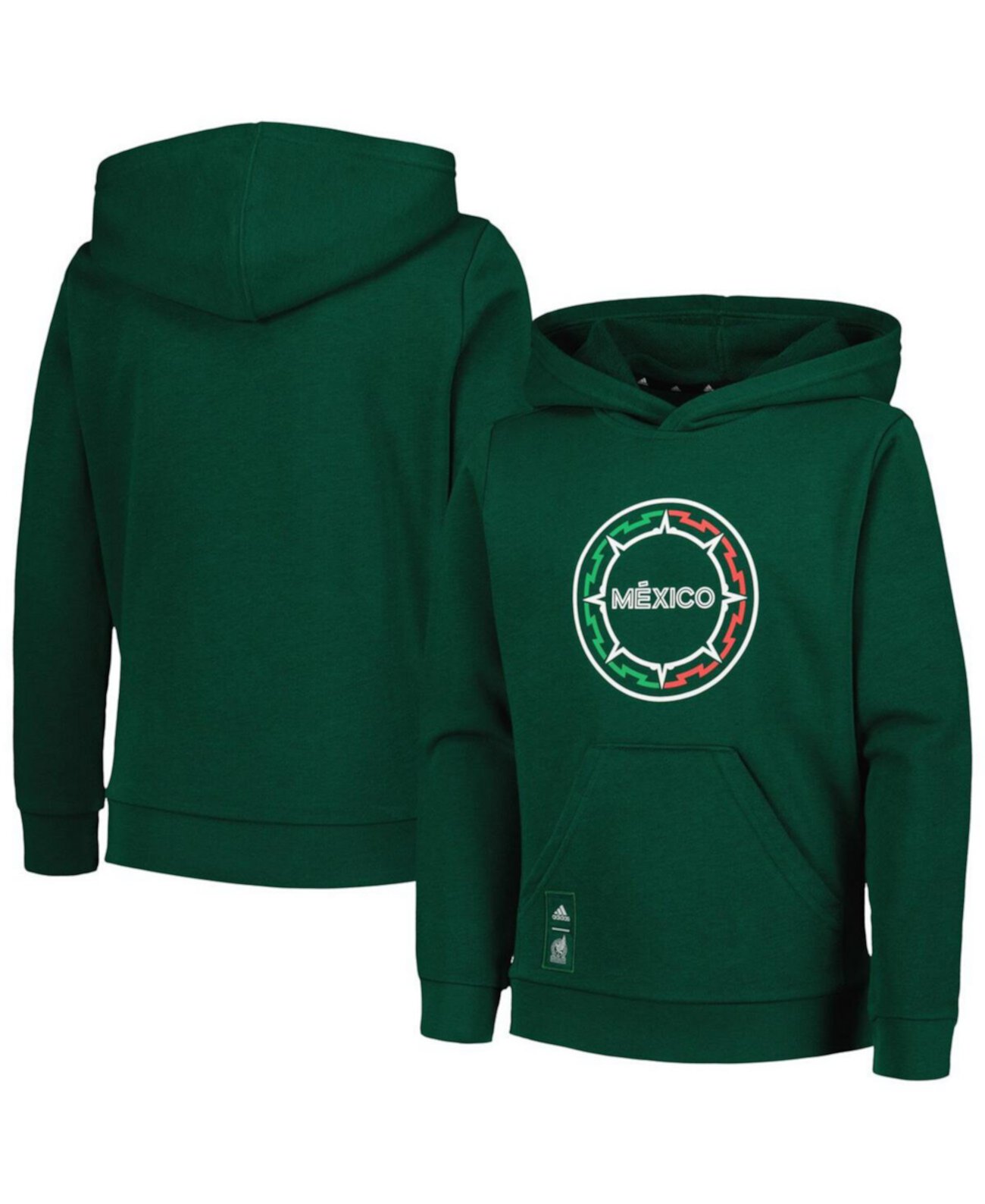 Зеленый пуловер с капюшоном для мальчиков Big Boys, сборная Мексики Adidas