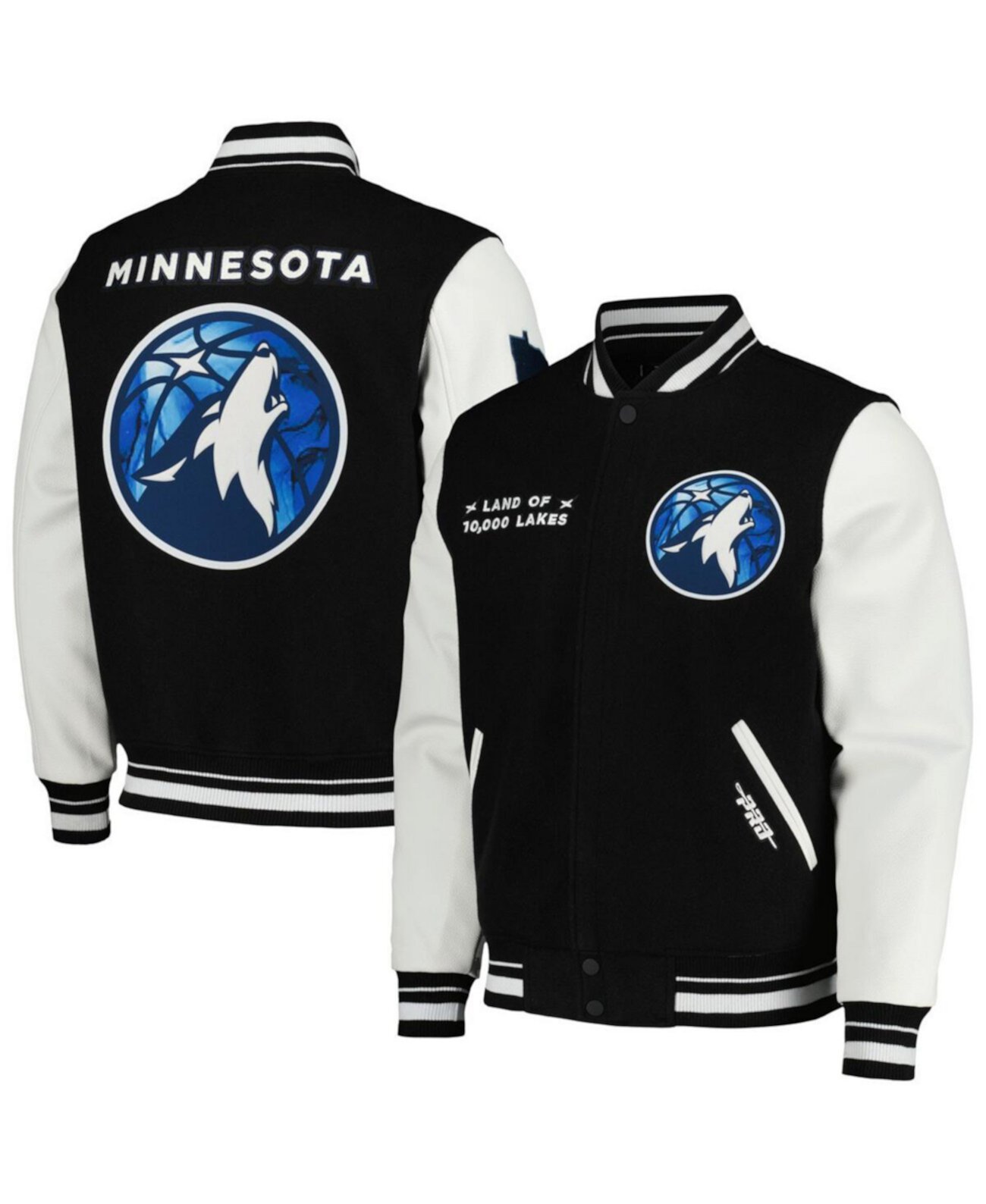 Мужская черная университетская куртка Minnesota Timberwolves 2023/24 City Edition Pro Standard