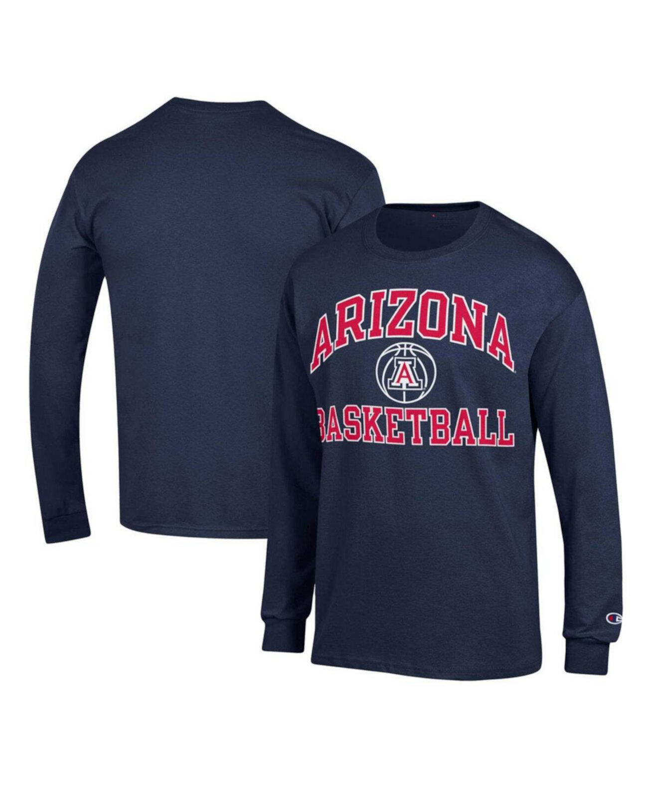 Мужская футболка с длинным рукавом Arizona Wildcats Basketball Icon от Champion, 100% хлопковая Champion