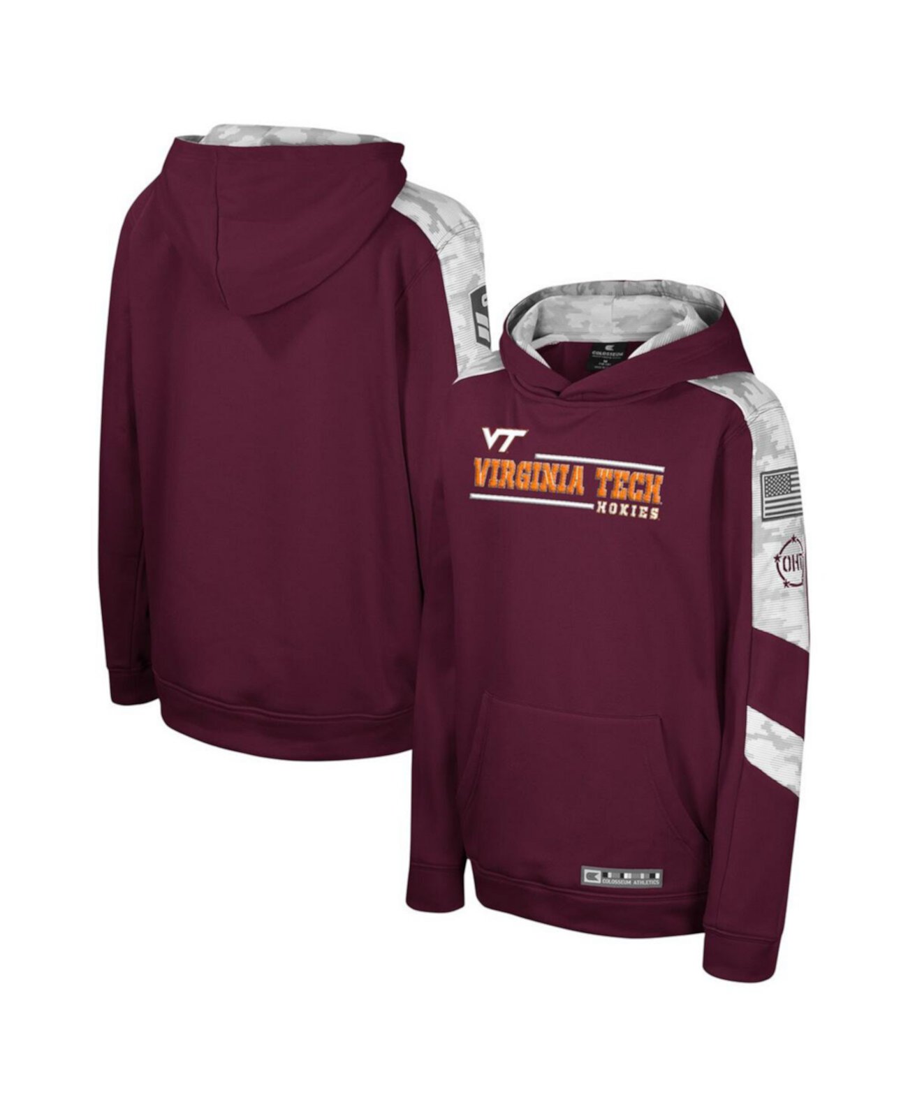 Худи Colosseum Для мальчиков Virginia Tech Hokies OHT Military-Inspired Appreciation Cyclone Digital Camo Colosseum