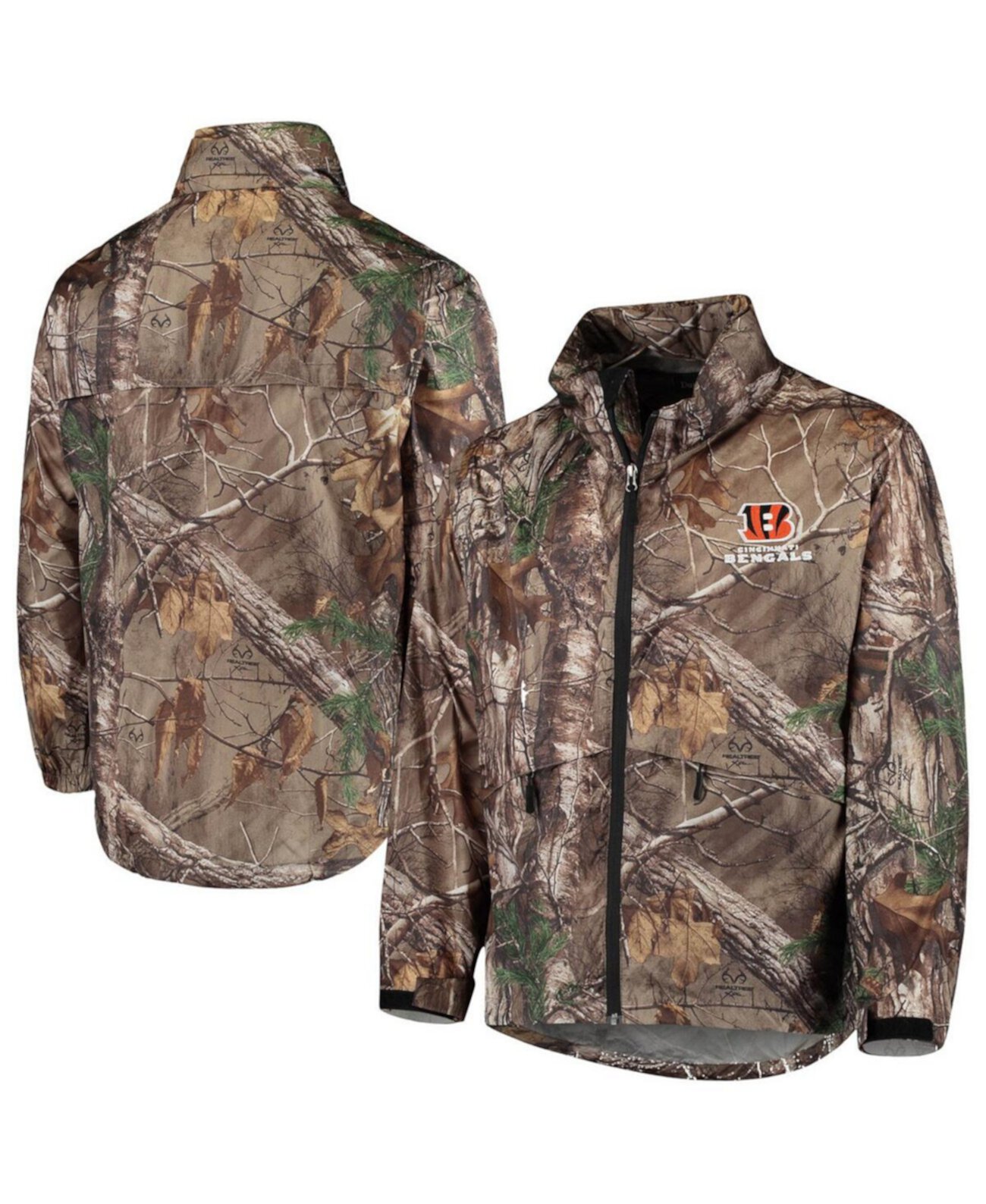 Мужская водонепроницаемая складная куртка с молнией во всю длину Realtree Camo Cincinnati Bengals Circle Sportsman Dunbrooke